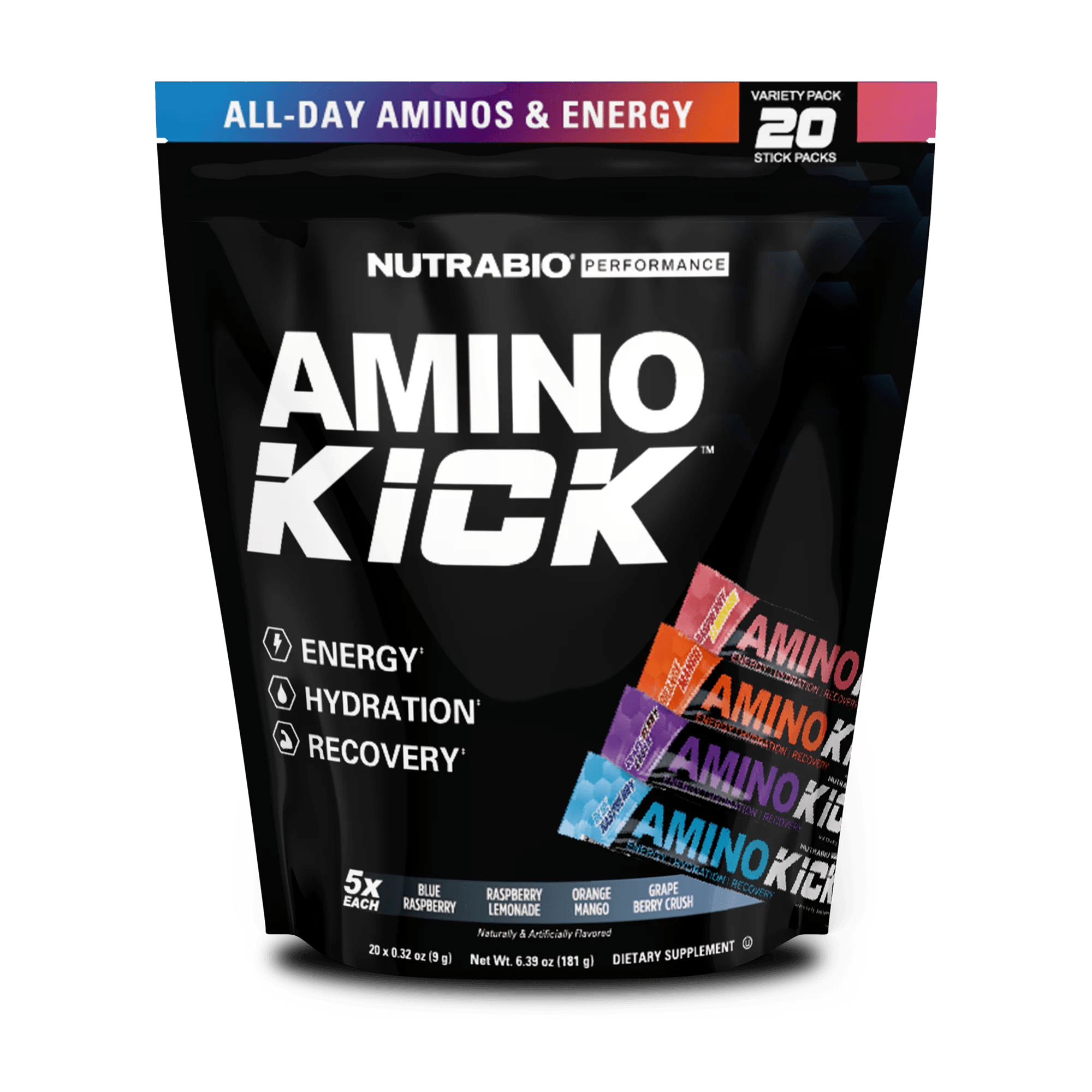 Nutrabio | Amino Kick Stick Pack Bag