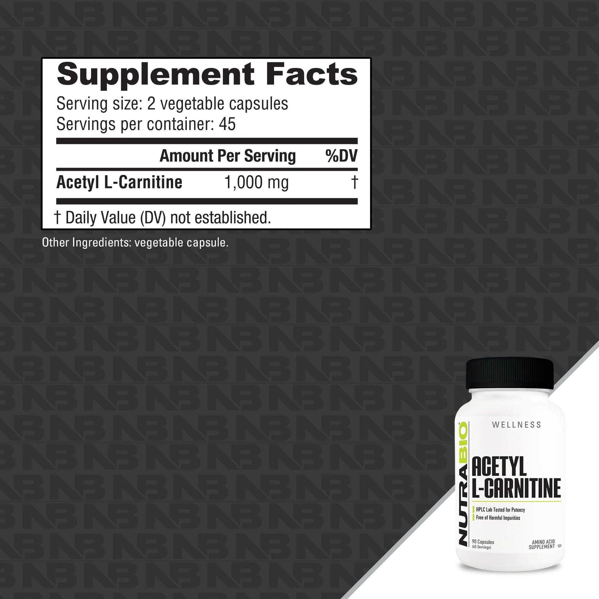 NutraBio | Acetyl L-Carnitine