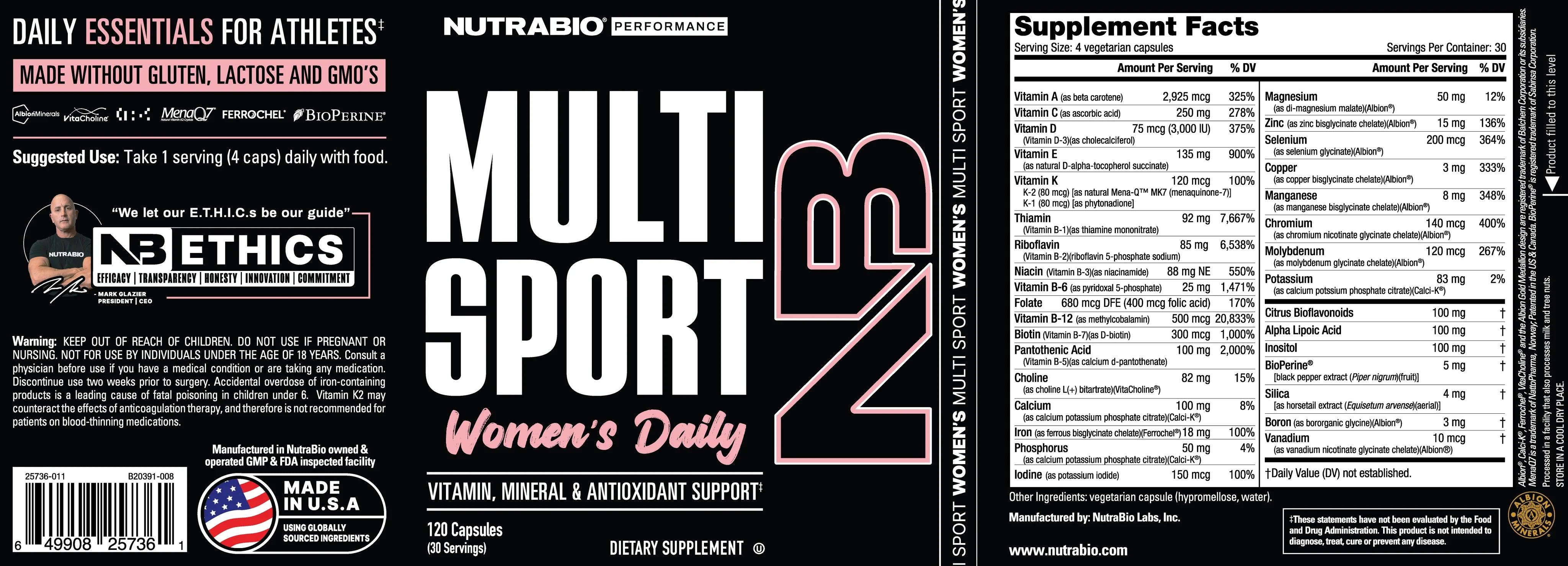 NutraBio | Multi Sport Women's Daily