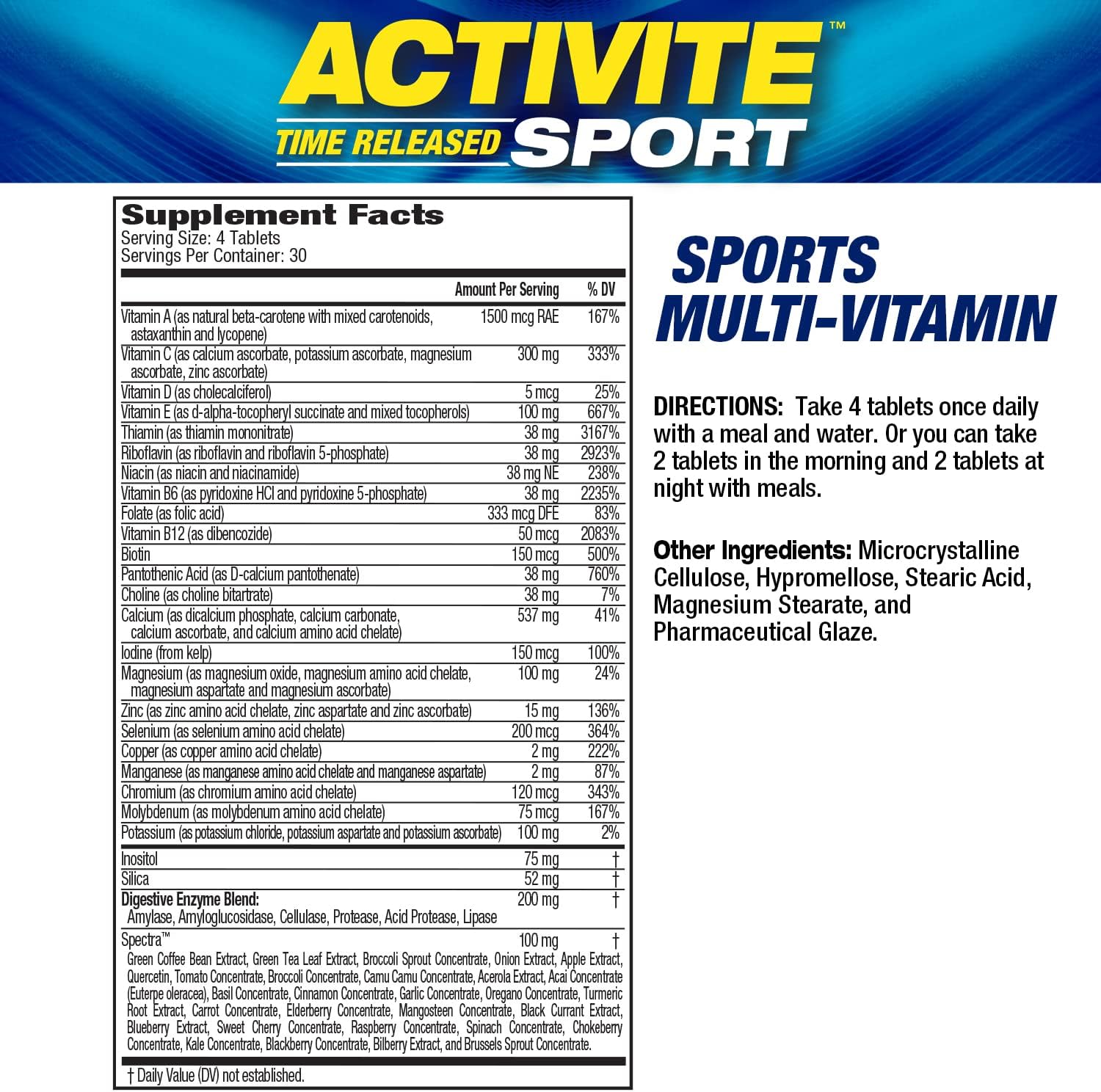 MHP | Activite Sport | Time Released Sports Multi-Vitamin