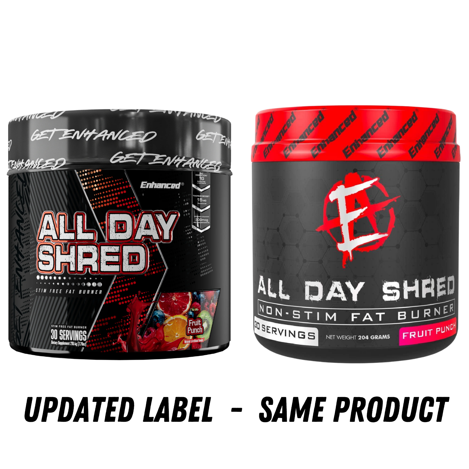 Enhanced | All Day Shred | Stim Free Fat Burner Powder