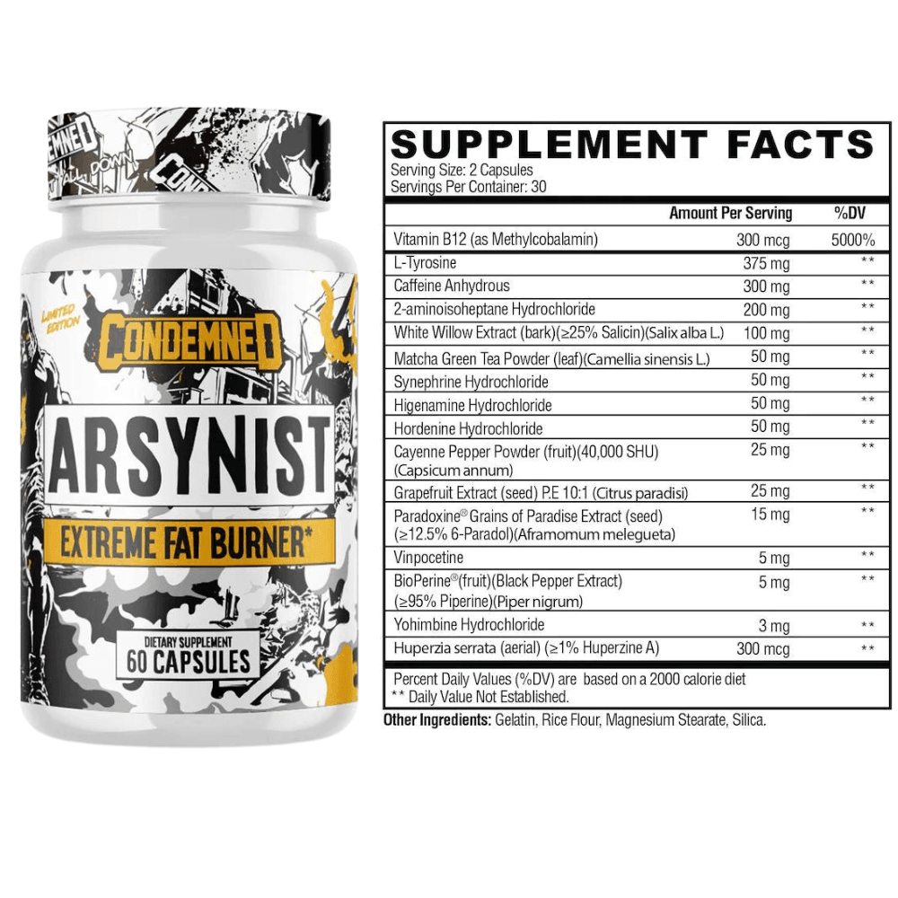 Condemned | Arsynist | Extreme Fat Burner | 60ct.