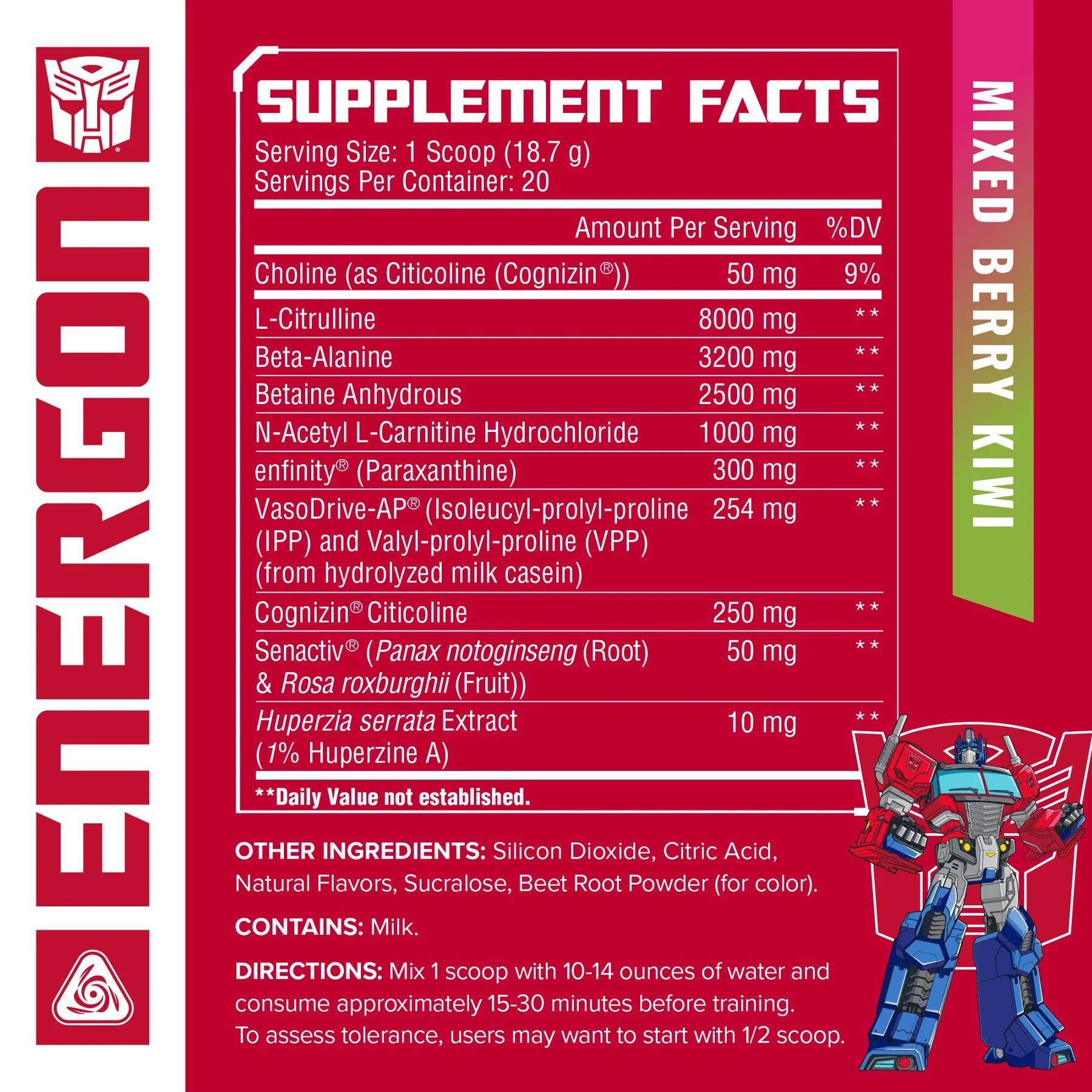 Core Nutritionals | Energon Pre-Workout | Transformers Edition