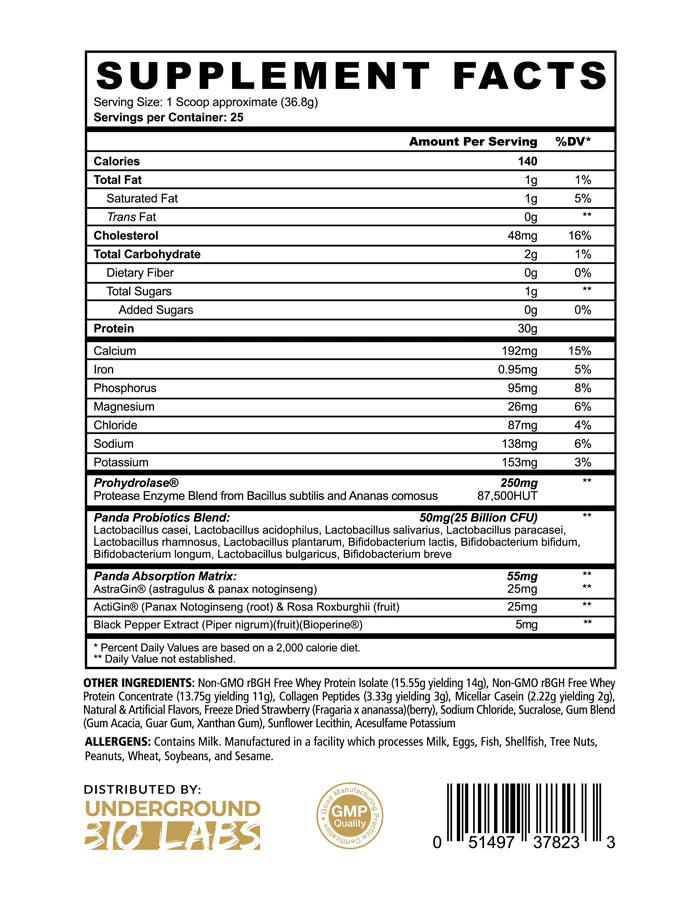 Panda Supps | Fuel | Premium Protein | 30g protein + 5g Collagen