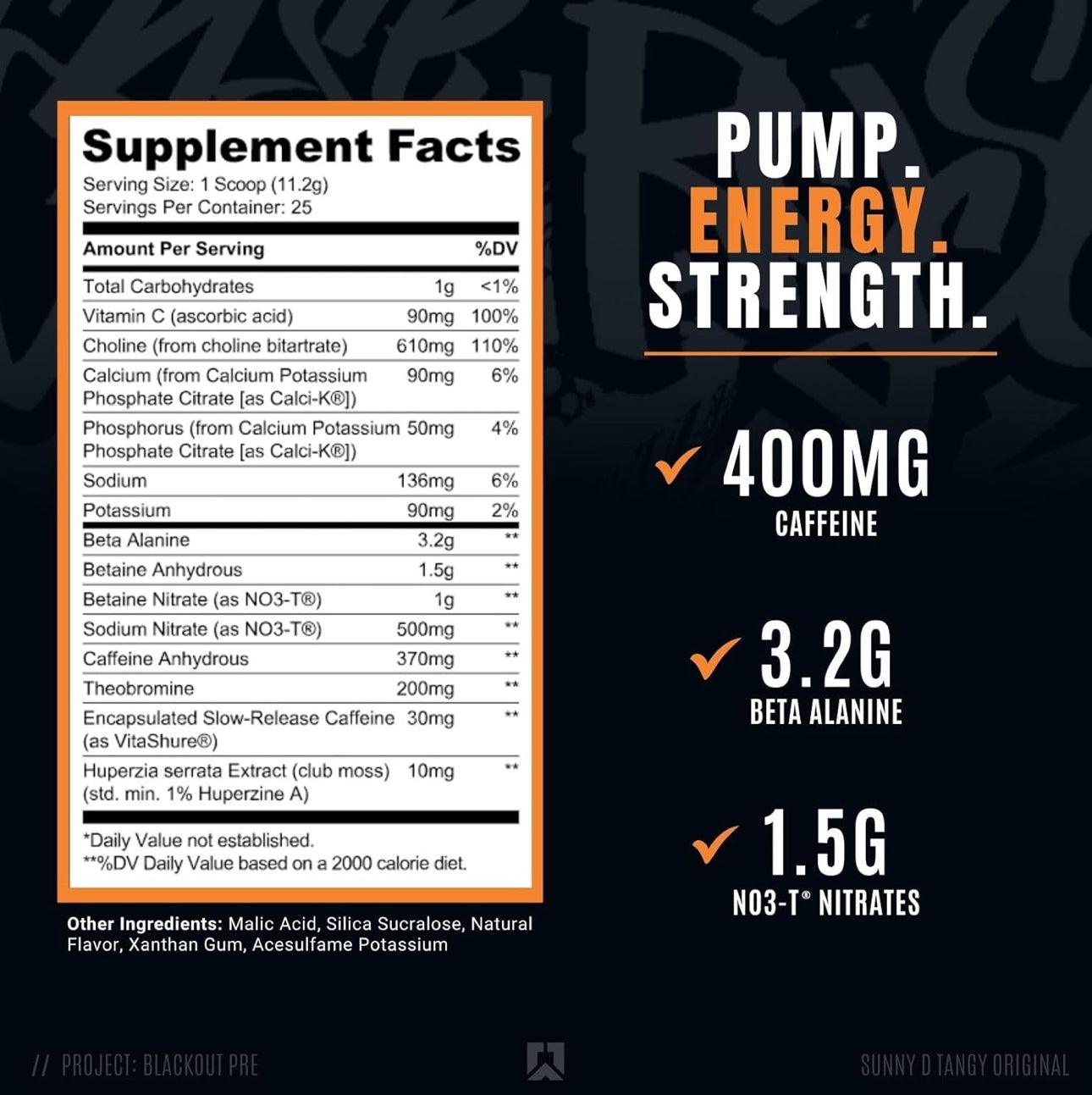 RYSE | Project Blackout | High Stim Pre-Workout