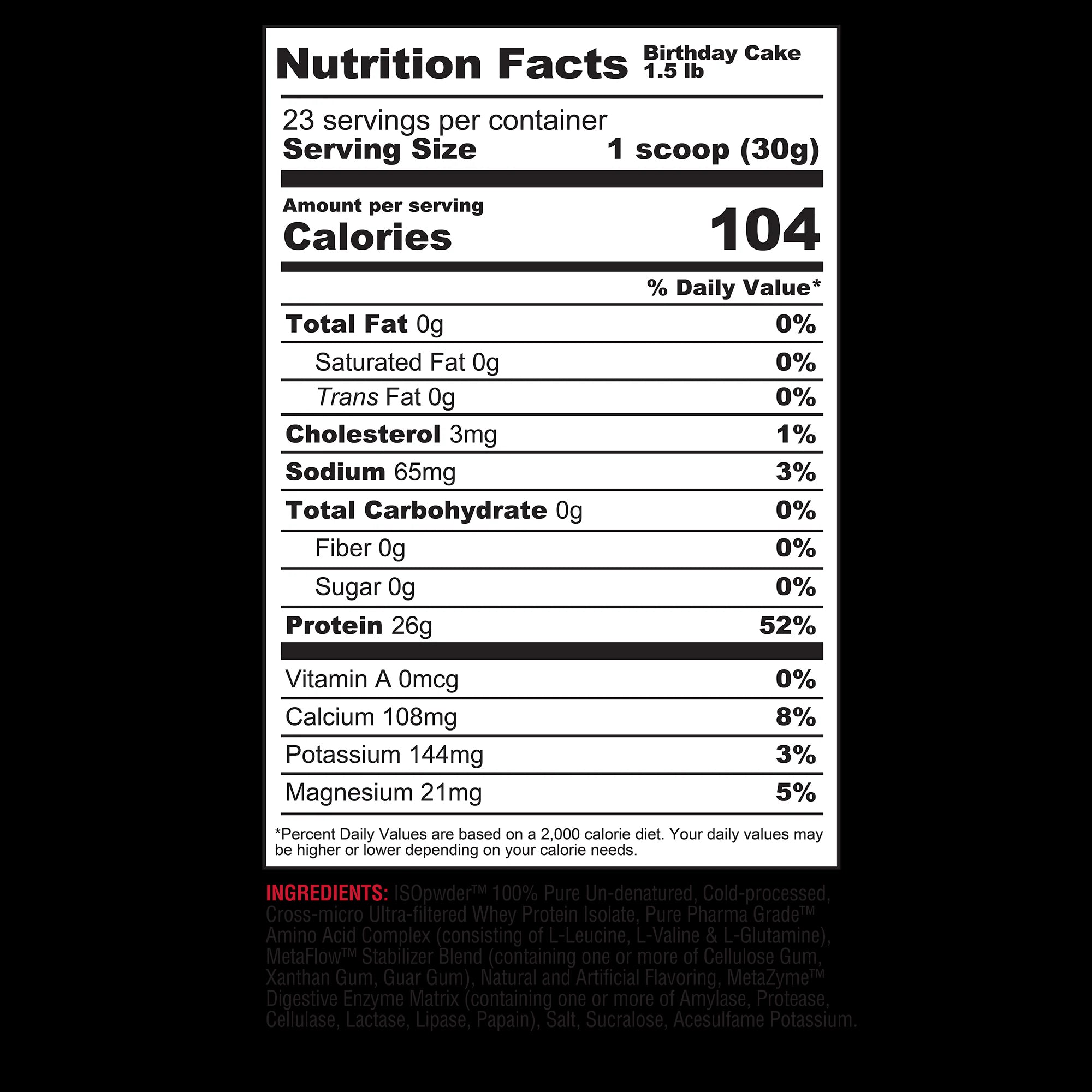 Metabolic Nutrition | Iso PWDR