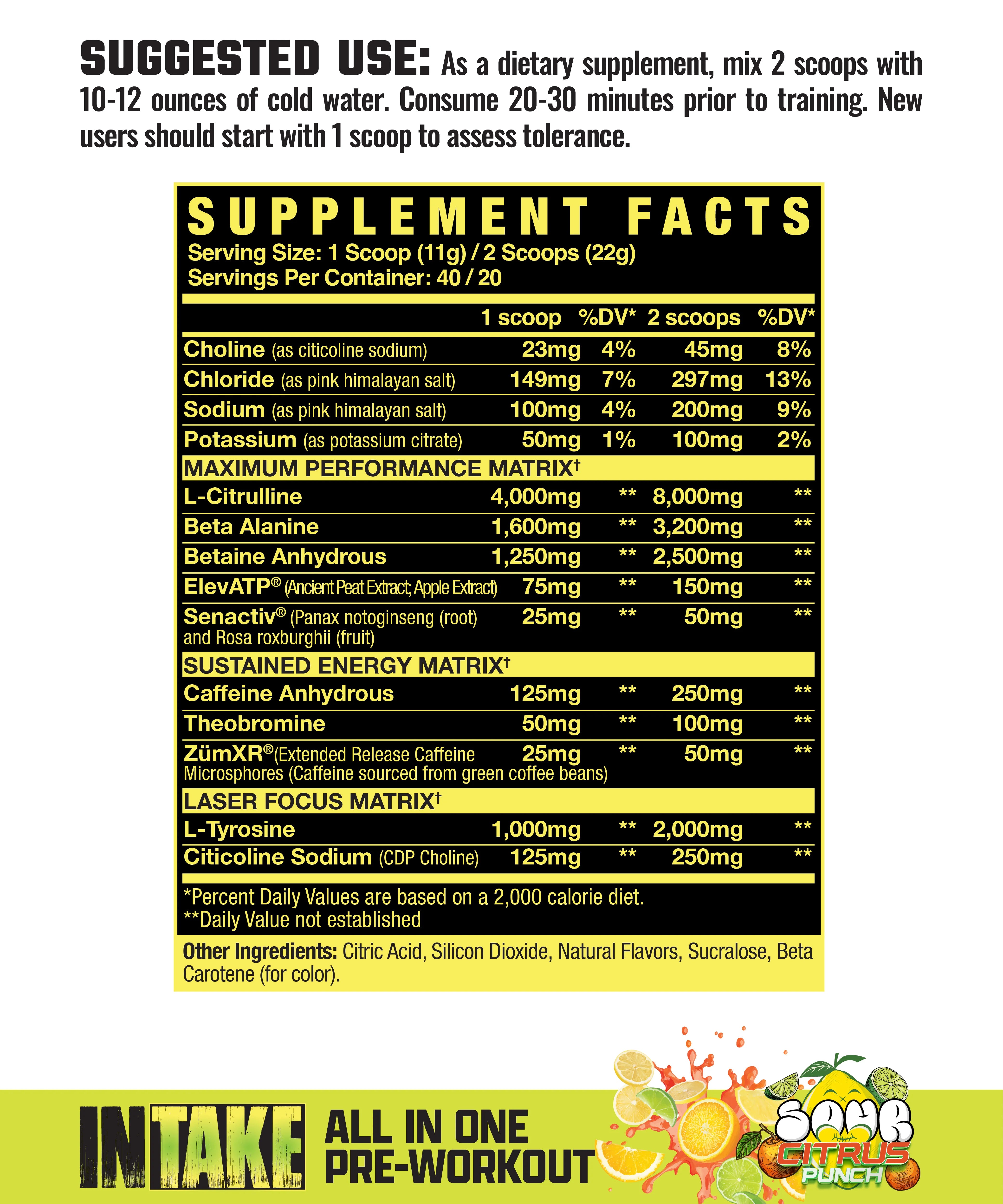 Axe & Sledge | Intake | Pre-Workout