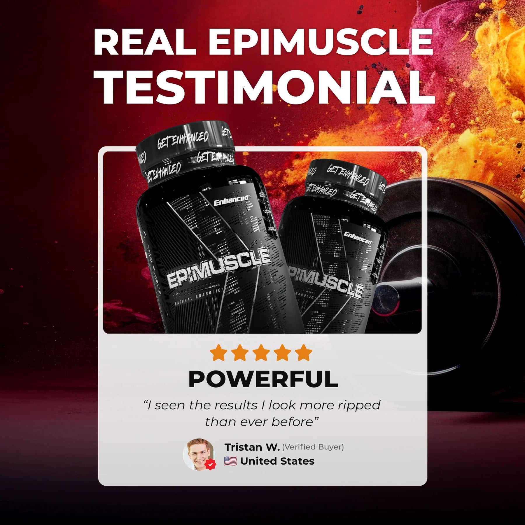 Enhanced | Epimuscle | Epicatechin | Natural Muscle Bulder