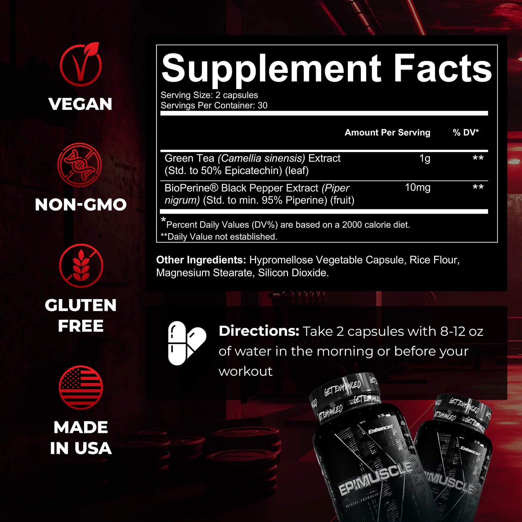 Enhanced | Epimuscle | Epicatechin | Natural Muscle Bulder