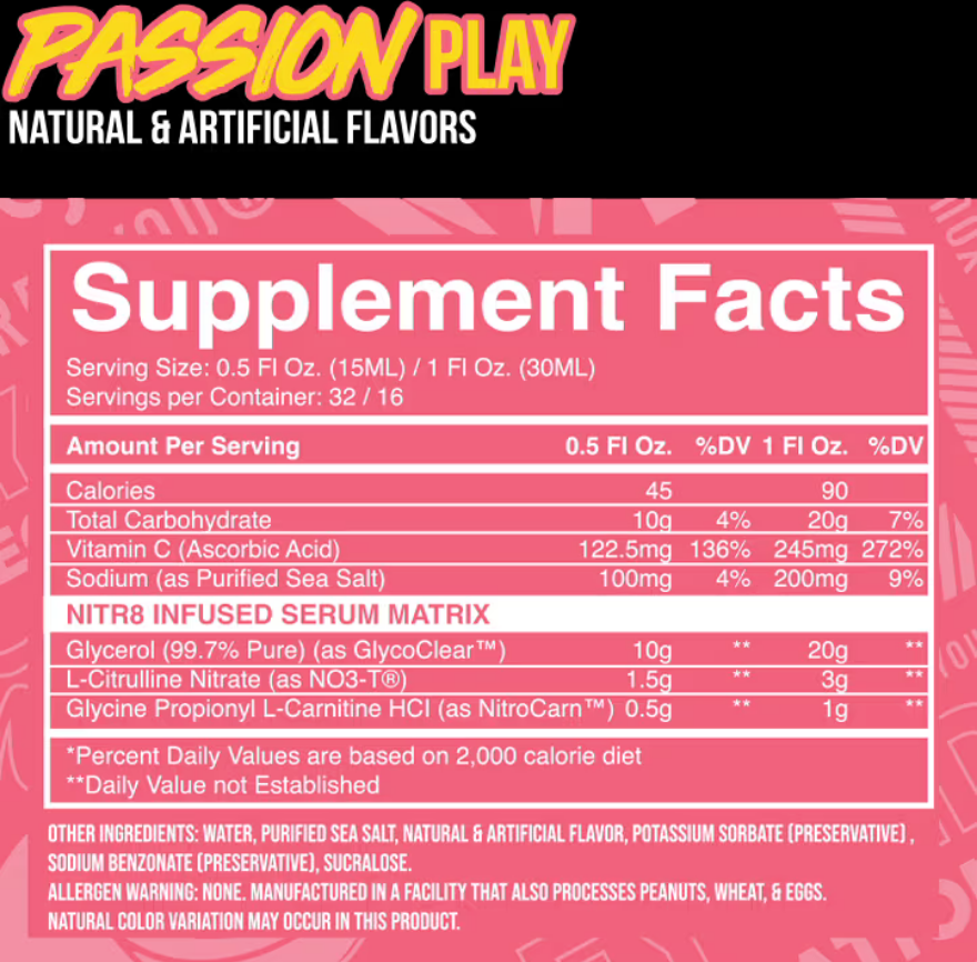 Inspired X V1 Nutra | FSU NITRUM | Liquid Glycerol