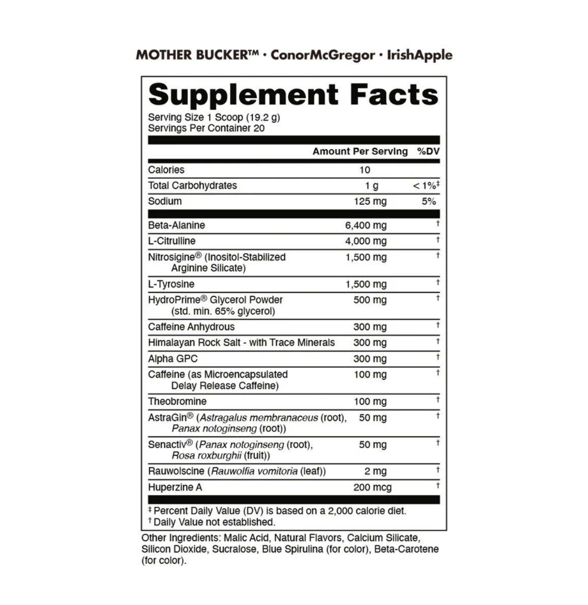 Bucked Up x Conor McGregor | Mother Bucker | Notorius Buck Pre Workout