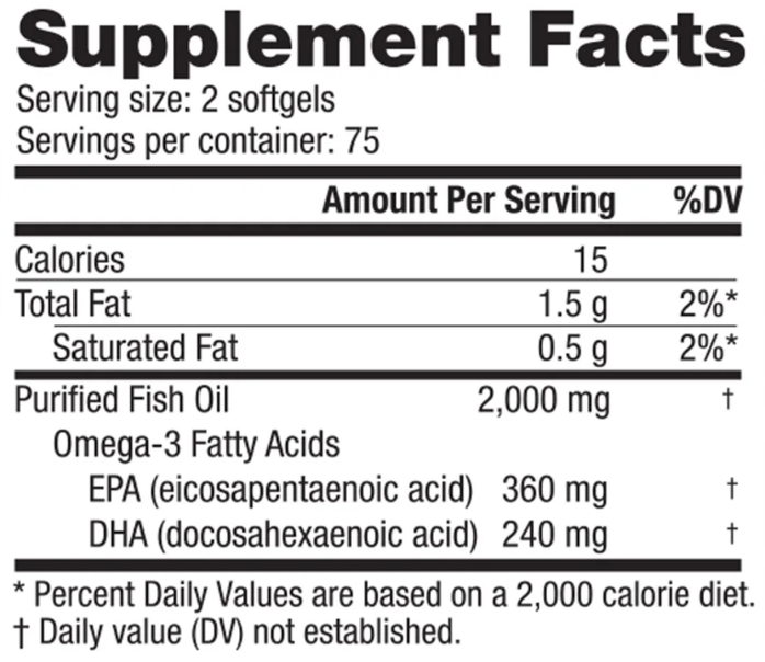 Nutra Bio | Omega 3 Fish Oil | (75 servings)