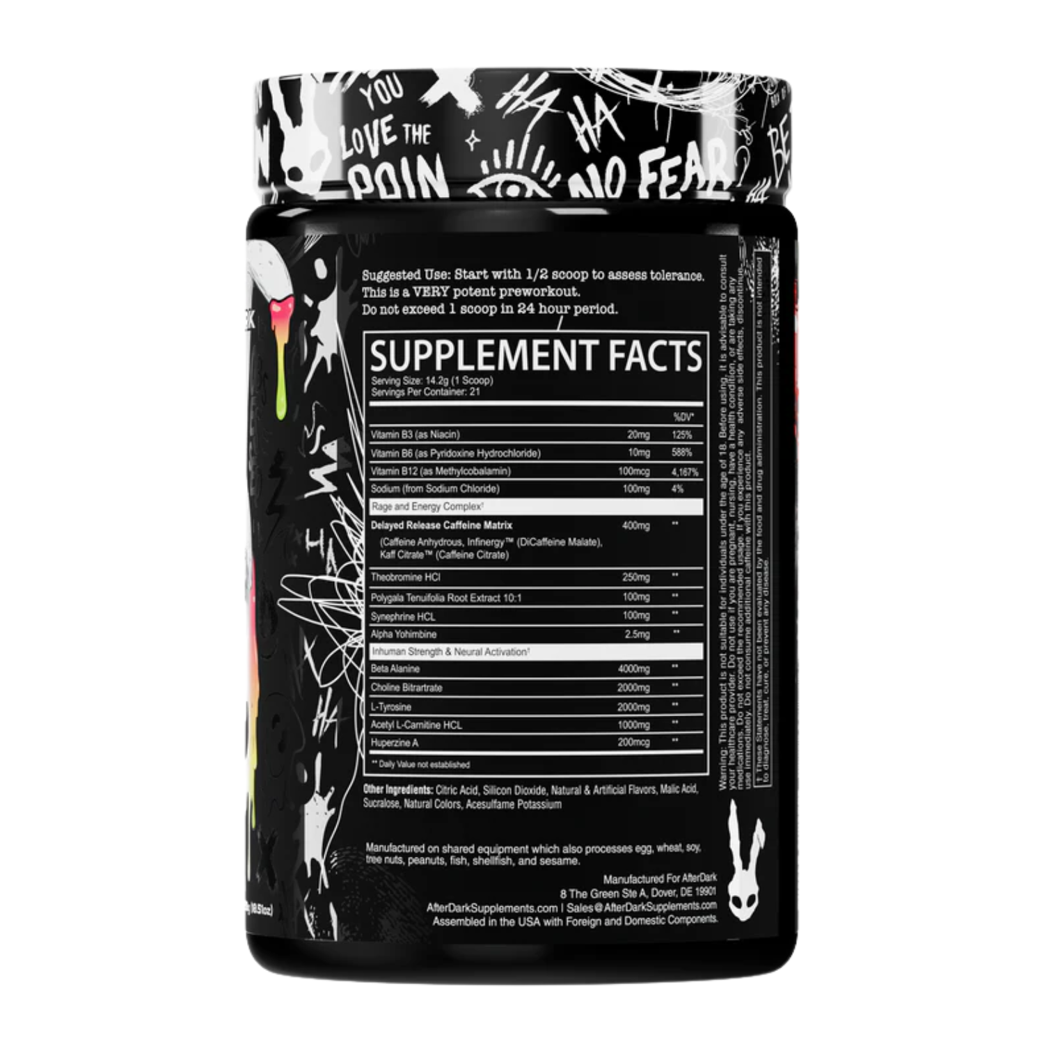 Afterdark | Inhuman | "Face Melter" Pre-Workout