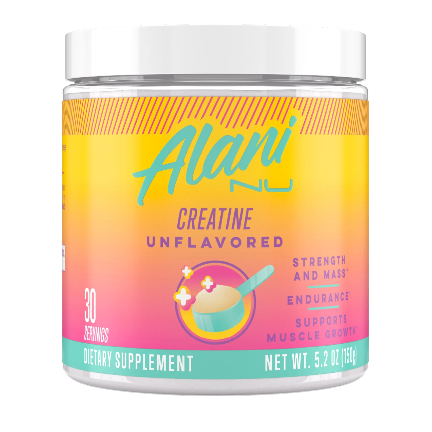 Alani Nu | Creatine Monohydrate | Unflavored | 30 serving (150g)