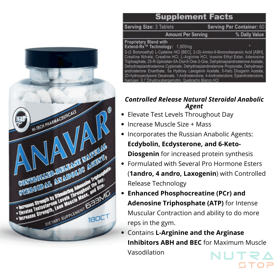 Hi Tech Pharmaceuticals Hi-Tech | Anavar + Dianabol Stack - Side View | Nutrastop