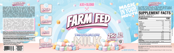 Axe & Sledge | Farm Fed Protein | 100% Whey Protein Isolate