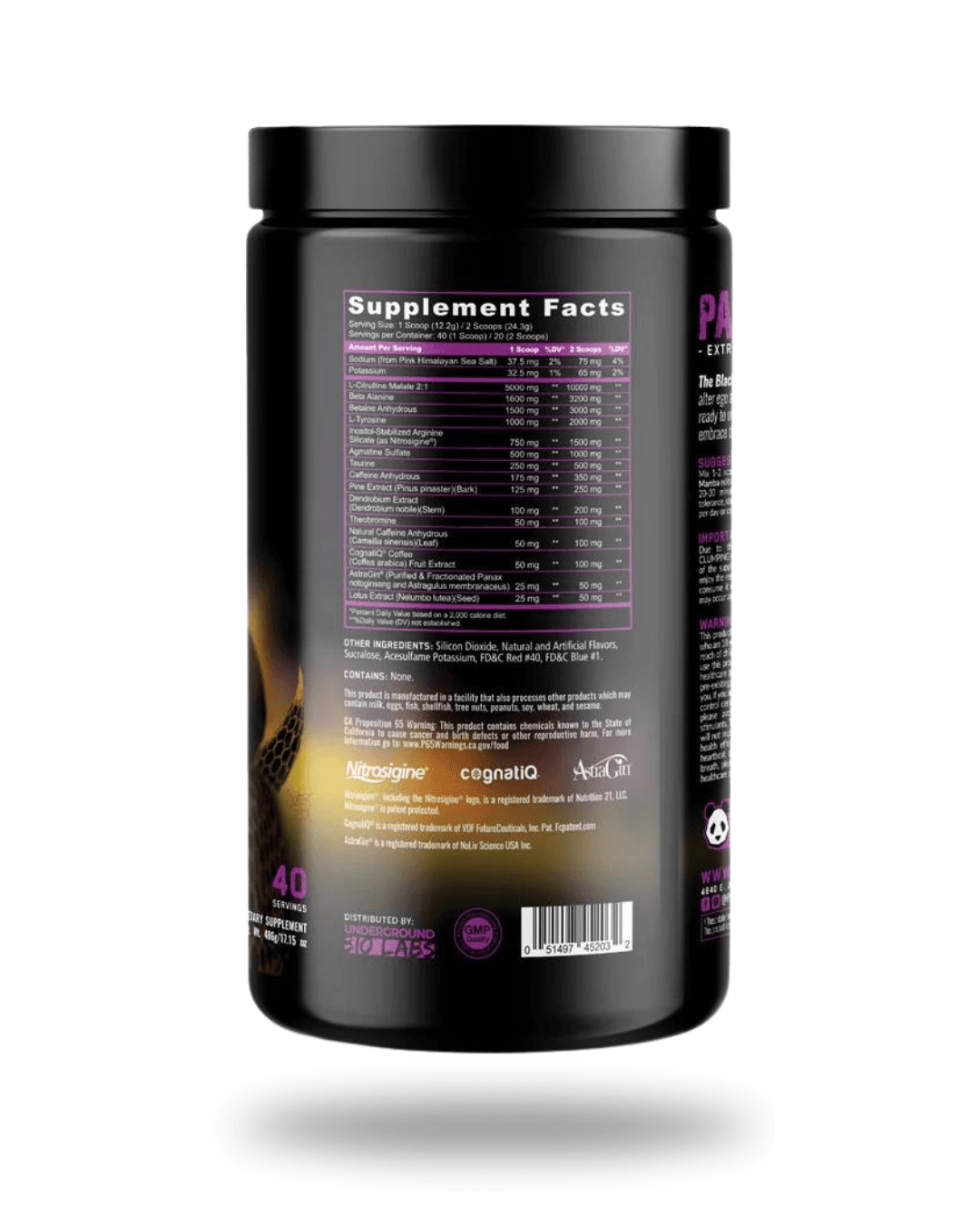 Panda Supps | Pandamic Preworkout | Black-Mamba Edition