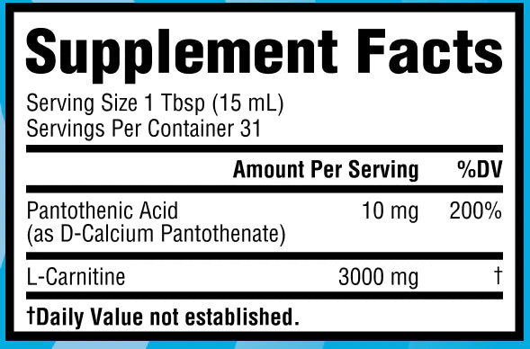 Core Nutritionals | Liquid L-Carnitine 3000 | Metabolism Support