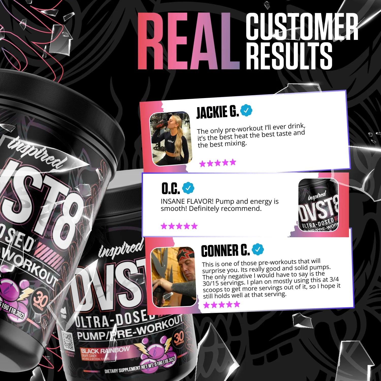 Inspired Nutraceuticals | DVST8 25 | Ultra-Dosed Pump/Pre