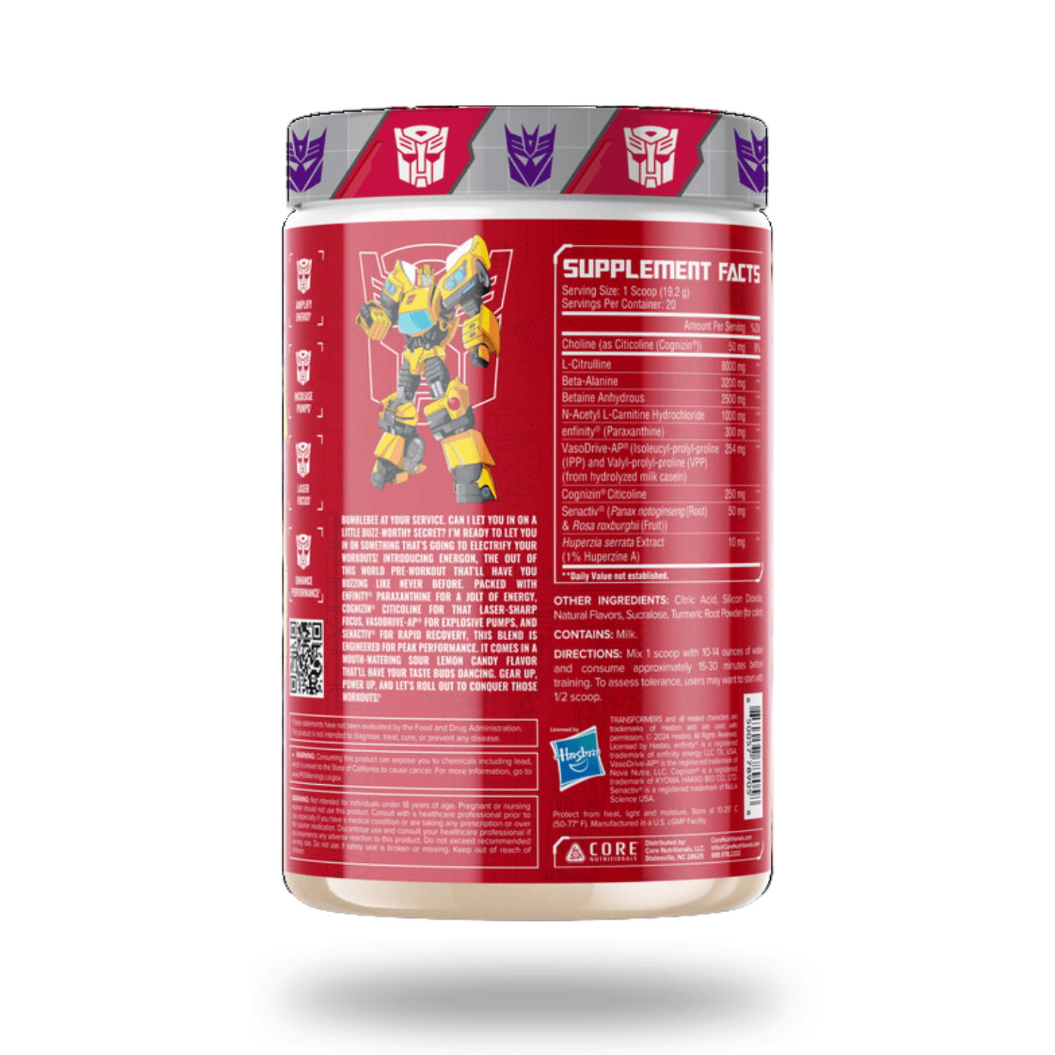 Core Nutritionals | Energon Pre-Workout | Transformers Edition