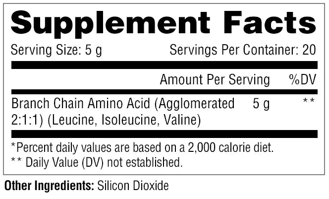 Metabolic Nutrition | BCAA | Unflavored Powder
