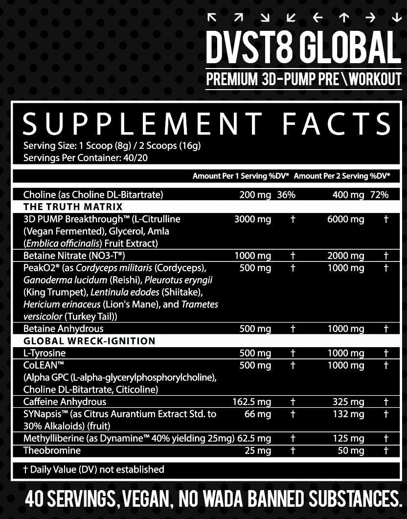 DVST8 Global Pre Pre-Workout Powder 20 Servings - Flavor Options | Nutrastop