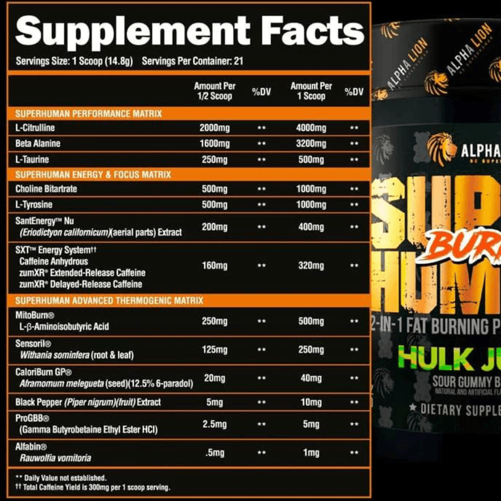 Alpha Lion | Superhuman Burn | Preworkout