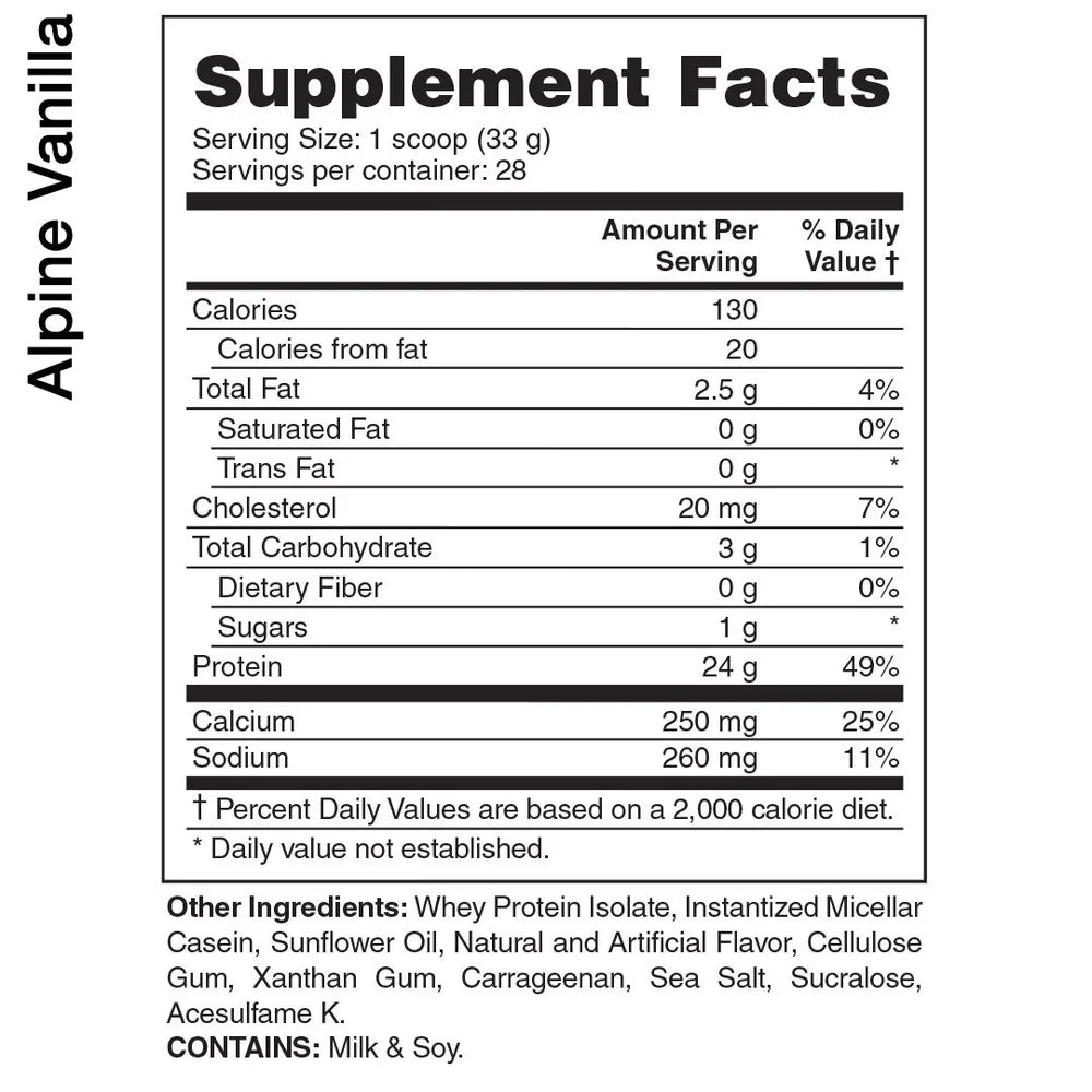 Apollon Nutrition Apollon | 50/50 Formula X | Protein Blend - Back View | Nutrastop
