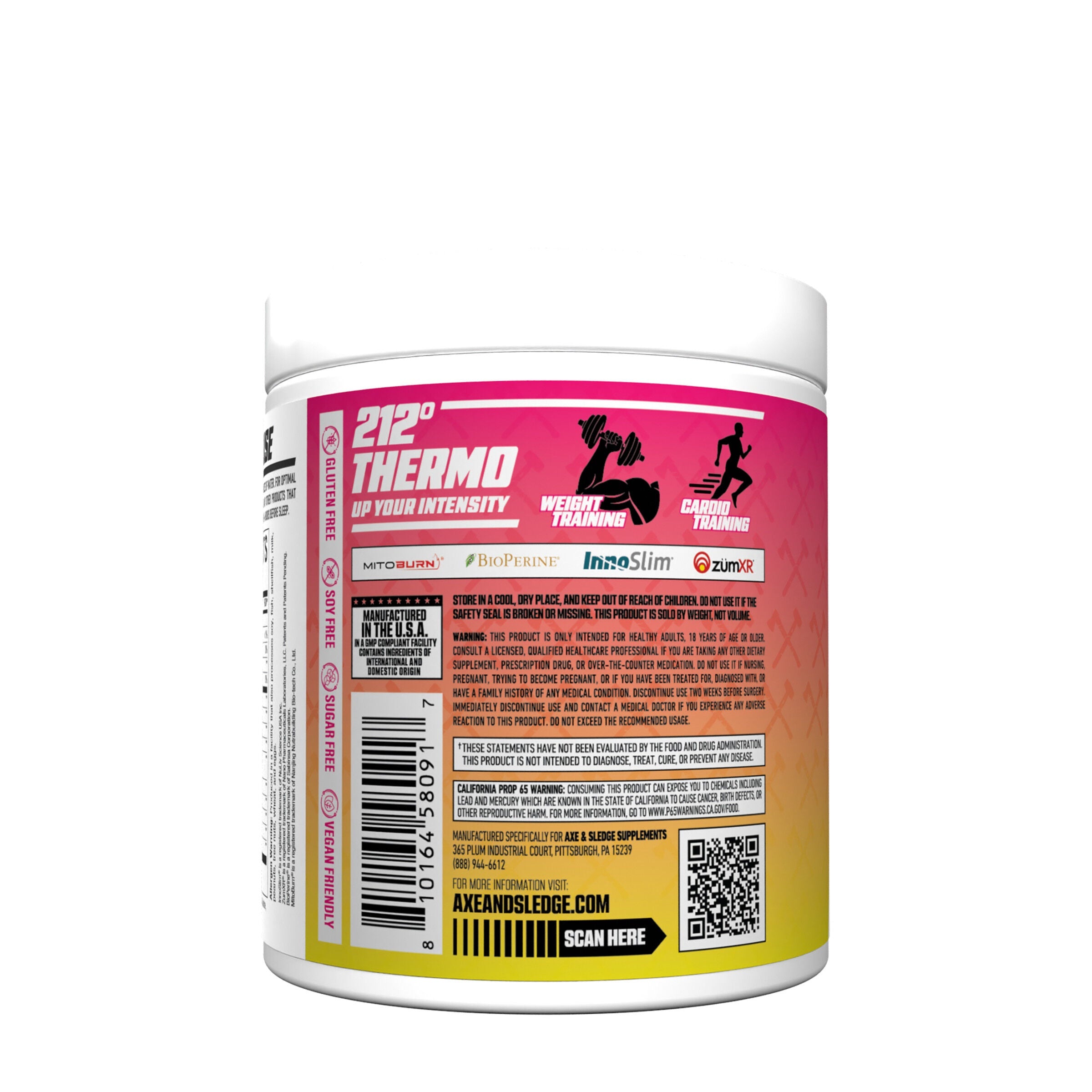 Axe & Sledge | Thermo 212 | High-Powered Thermogenic Powder | 30 Servings