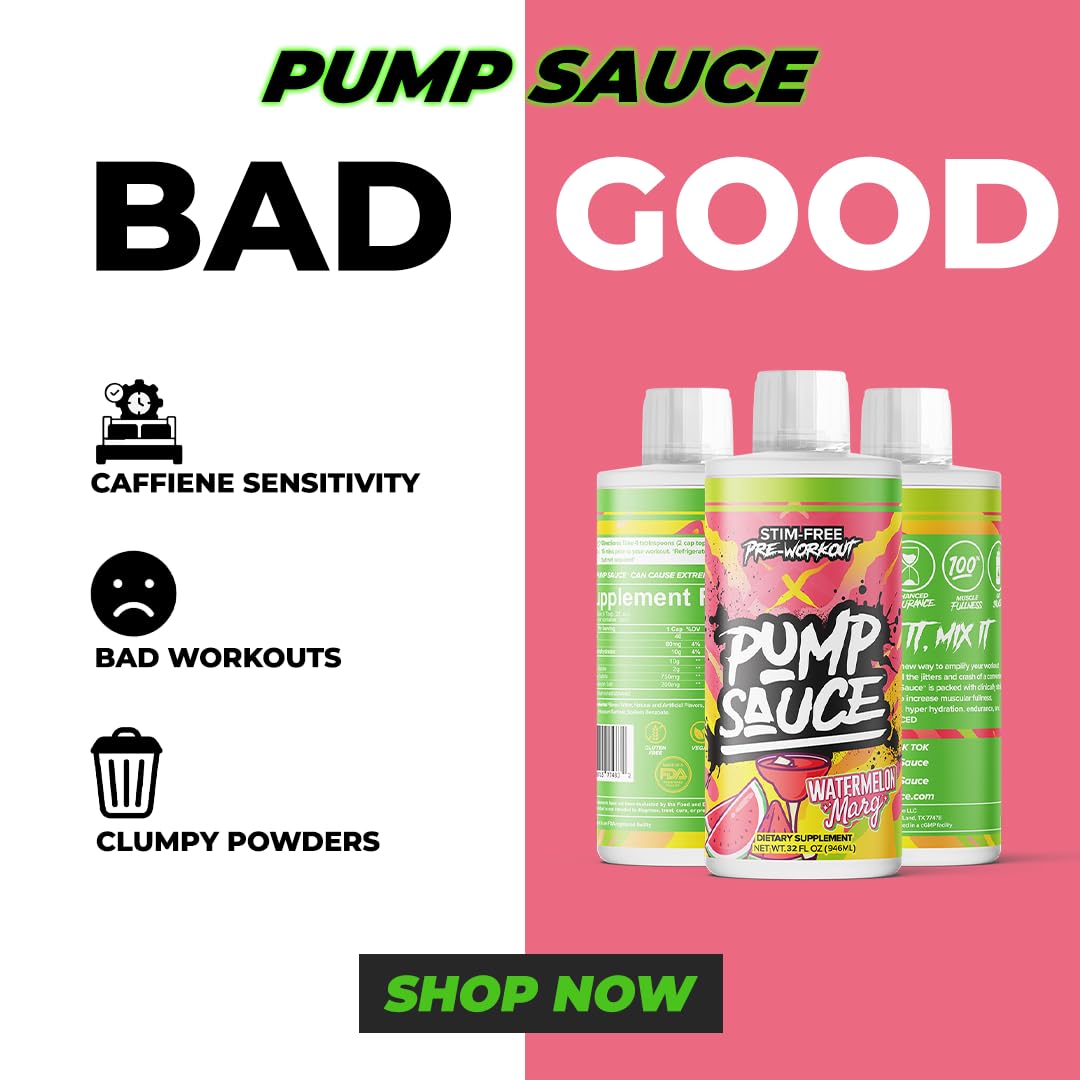 Pump Sauce | Liquid Glycerol | Stim-Free Pre-Workout