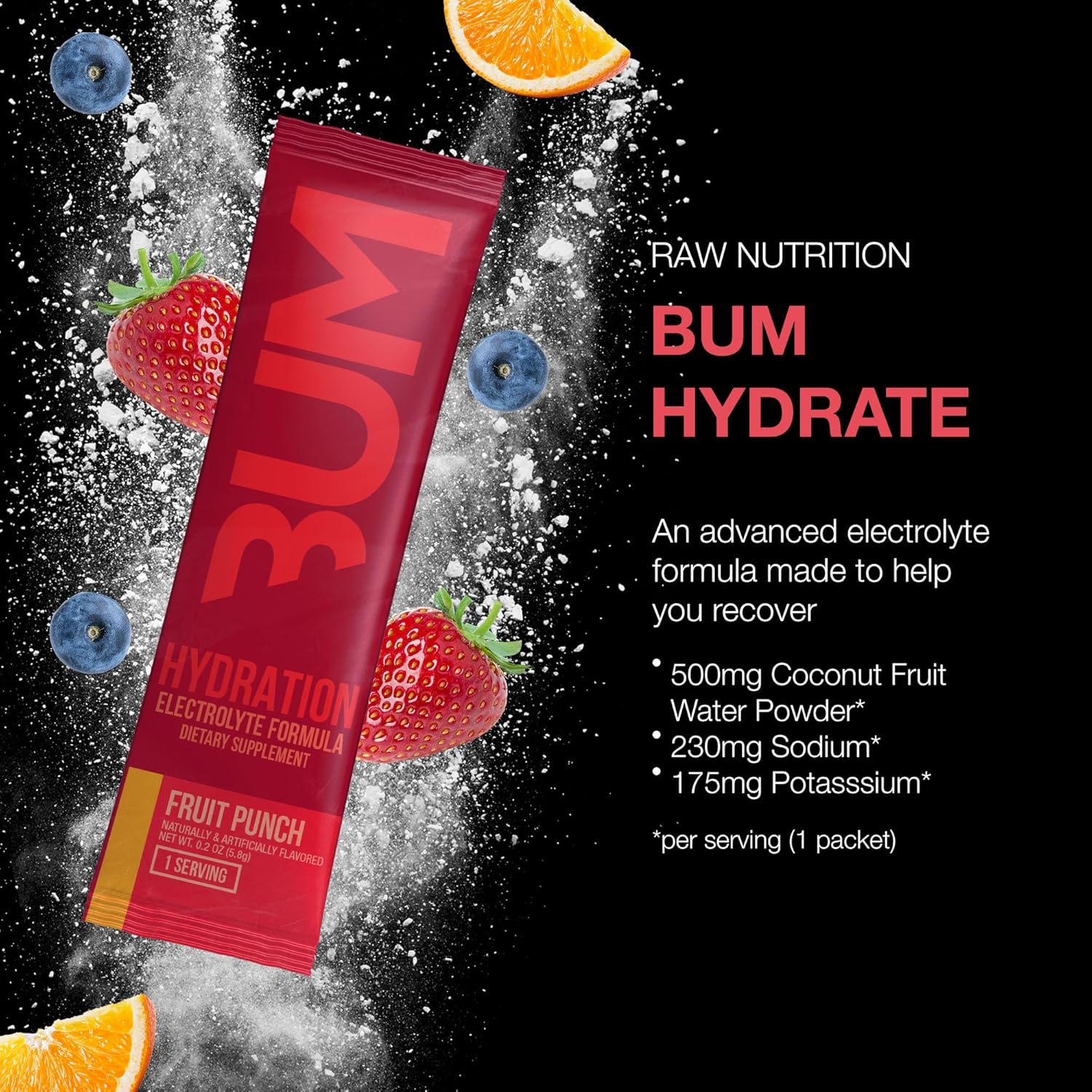 Raw | BUM Hydration | Electrolyte Formula