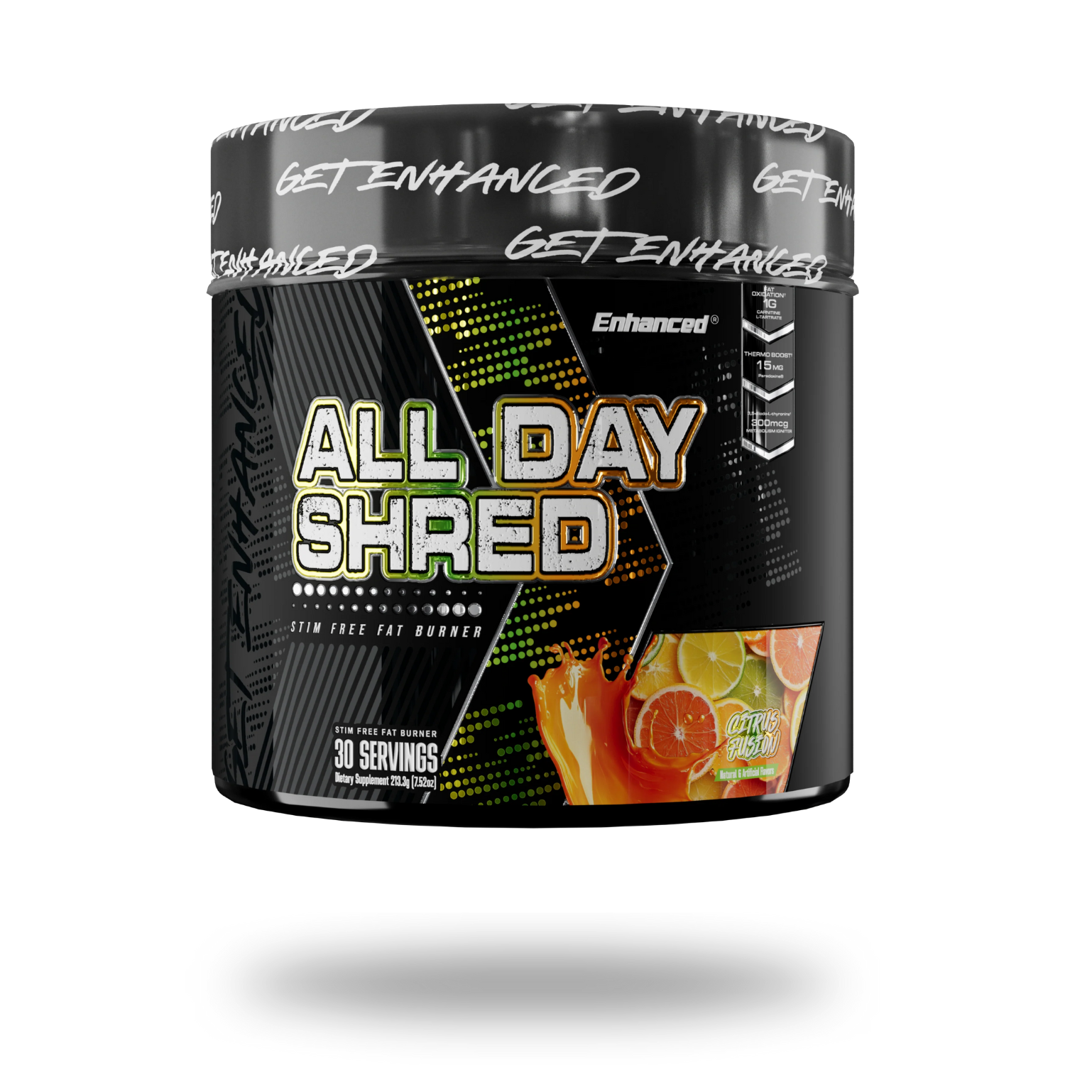Enhanced | All Day Shred | Stim Free Fat Burner Powder