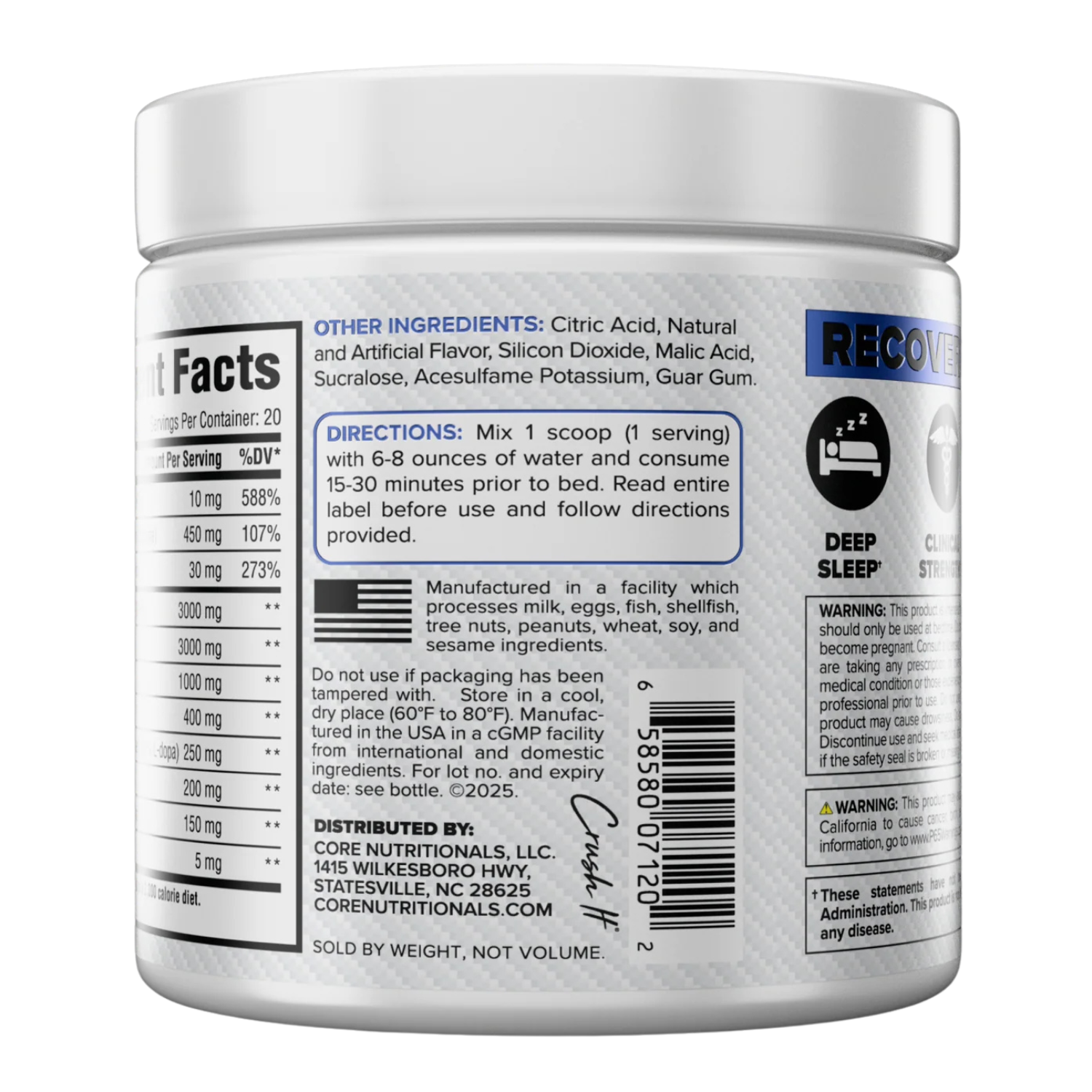 Core Nutritionals | ZZZ | Natural Sleep Formula