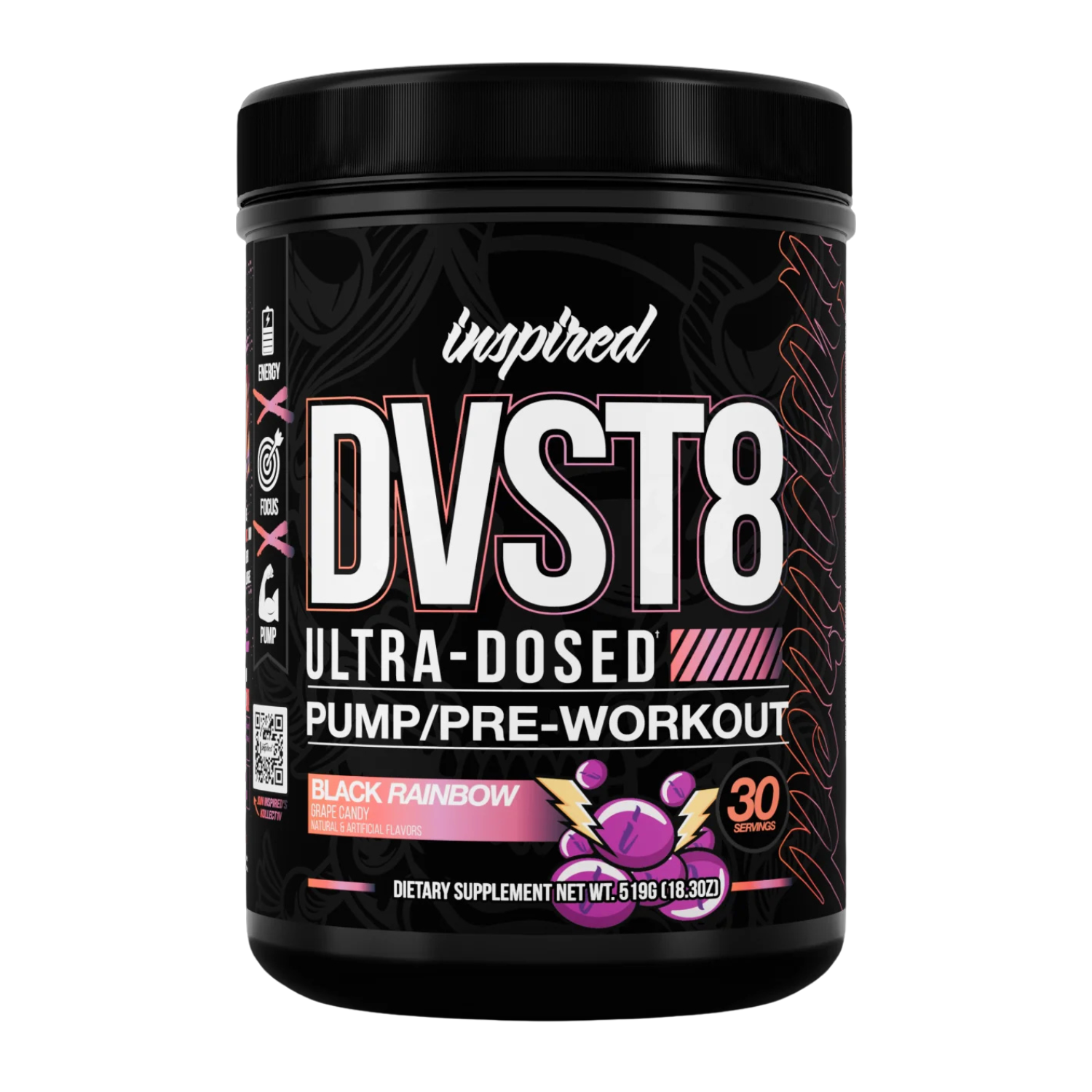 Inspired Nutraceuticals | DVST8 25 | Ultra-Dosed Pump/Pre
