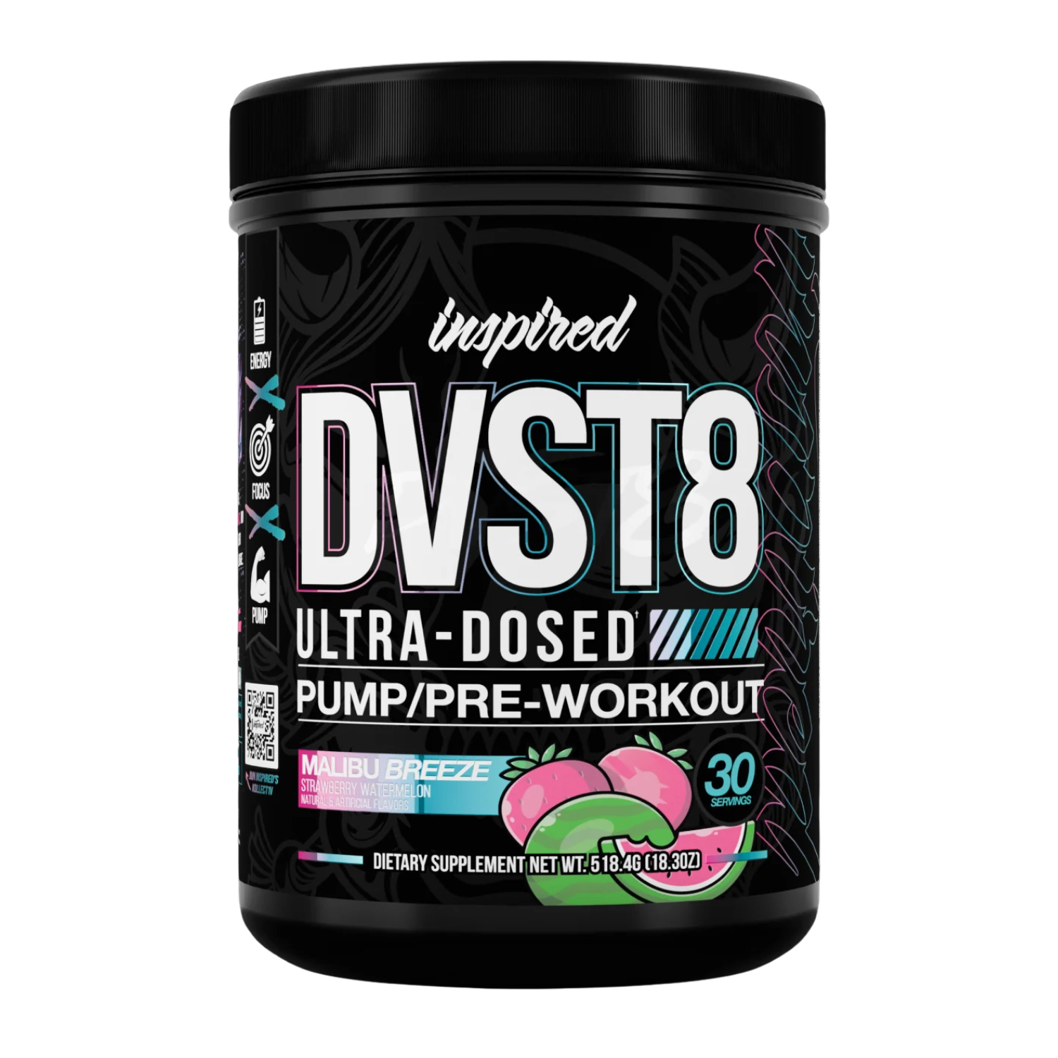 Inspired Nutraceuticals | DVST8 25 | Ultra-Dosed Pump/Pre