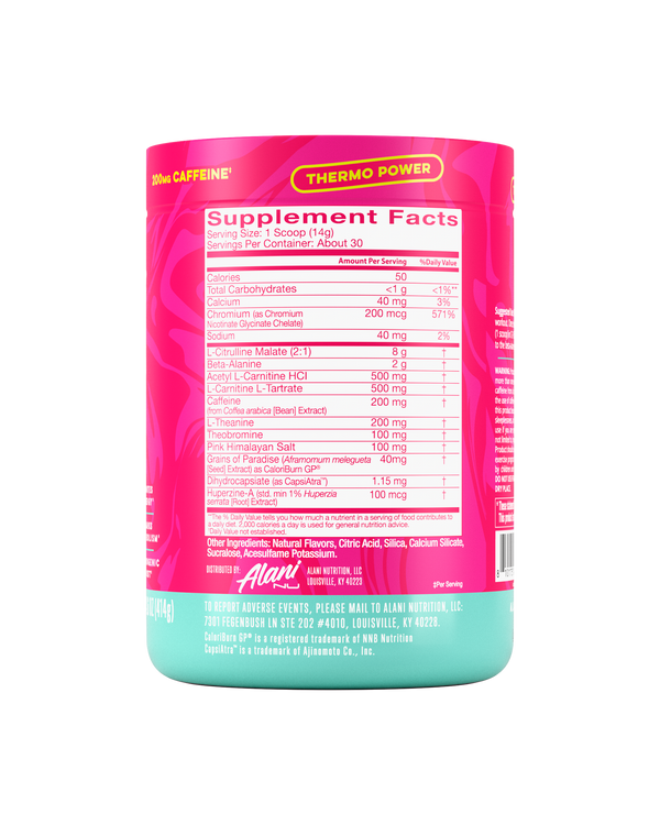 Alani Nu | Pre-Workout + Burn | Thermogenic Preworkout Powder | 30 Servings