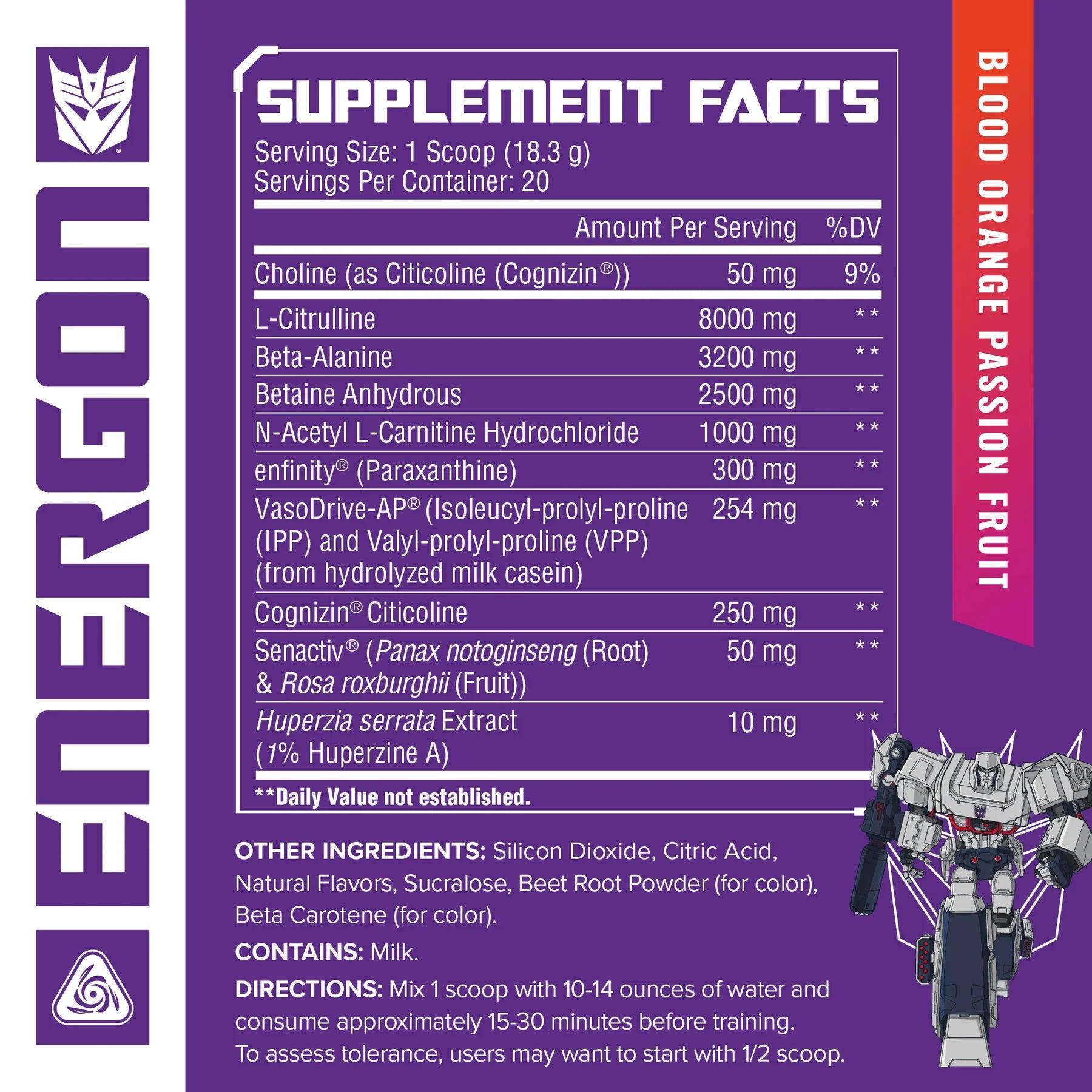 Core Nutritionals | Energon Pre-Workout | Transformers Edition