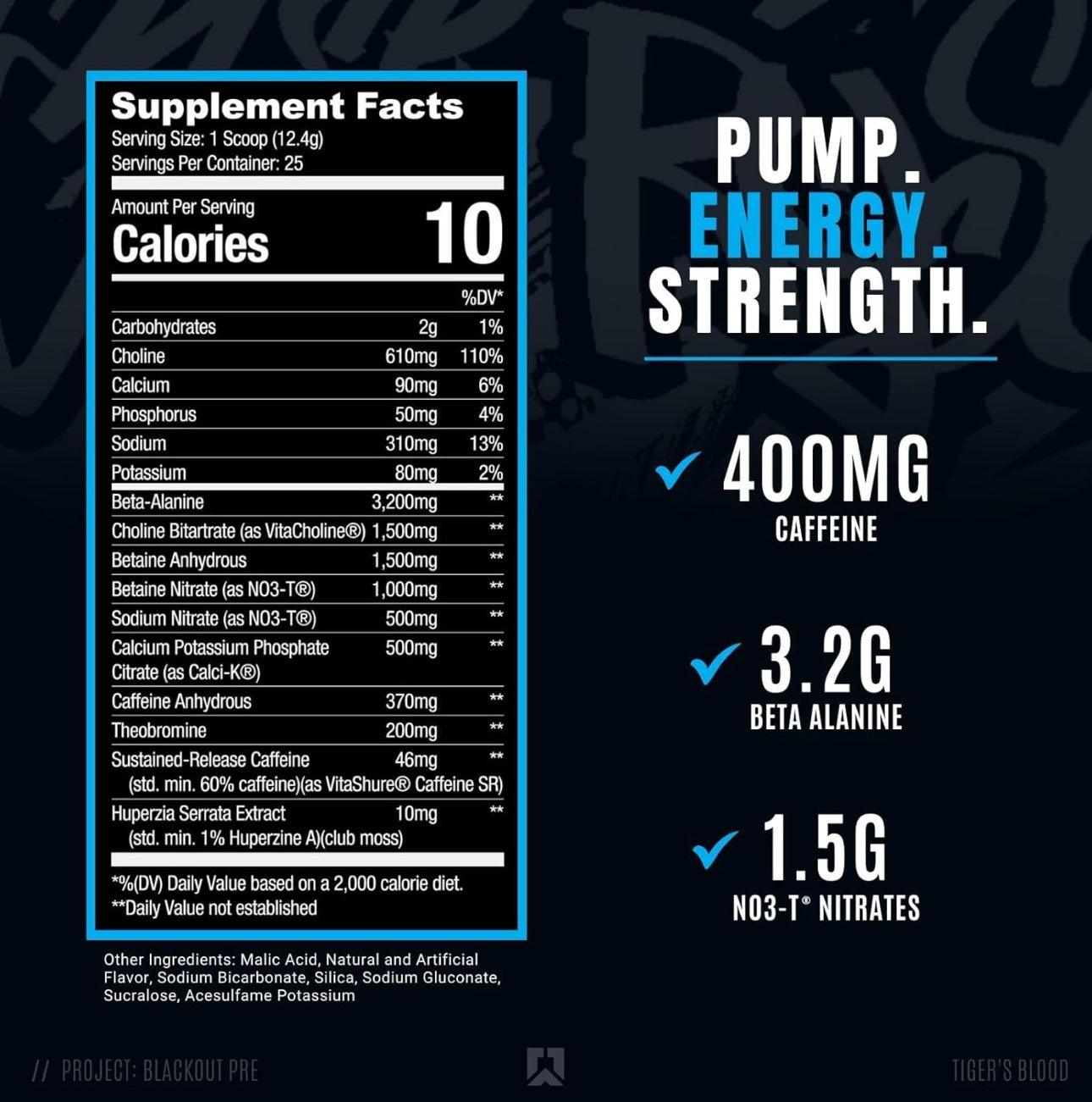 RYSE | Project Blackout | High Stim Pre-Workout
