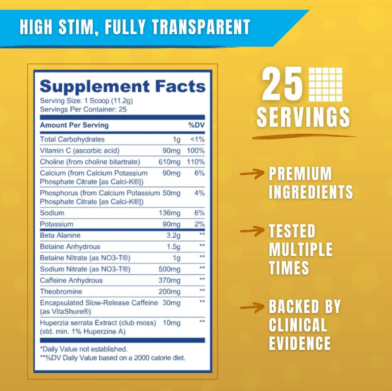 RYSE | Project Blackout | High Stim Pre-Workout