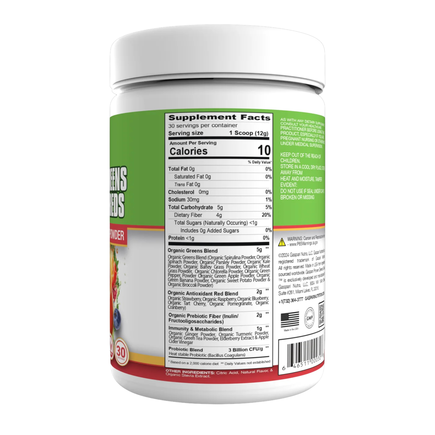 Gaspari Nutrition | Proven Greens & Reds | Superfood Powder