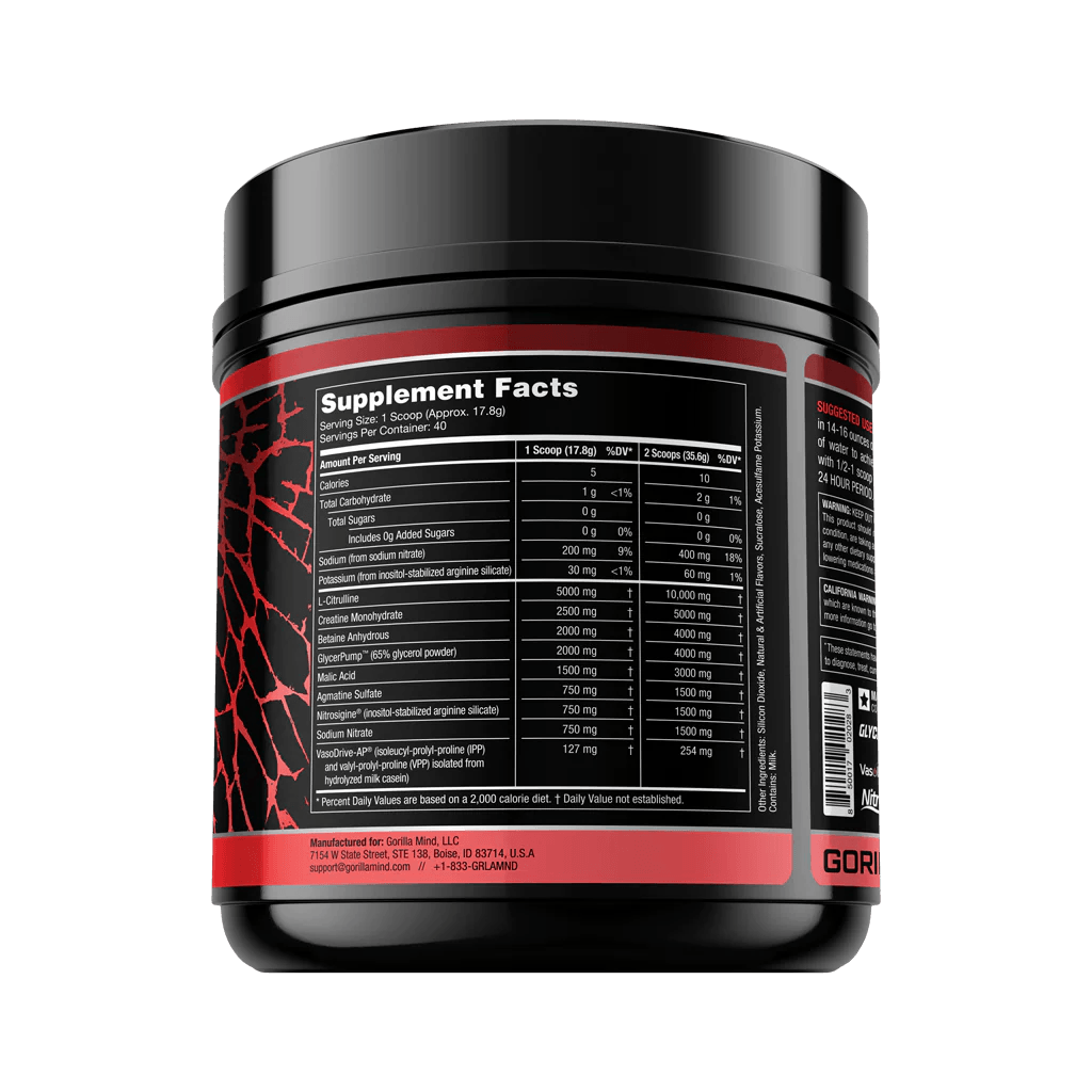 Gorilla Mode Nitric | Stim Free Pre-Workout