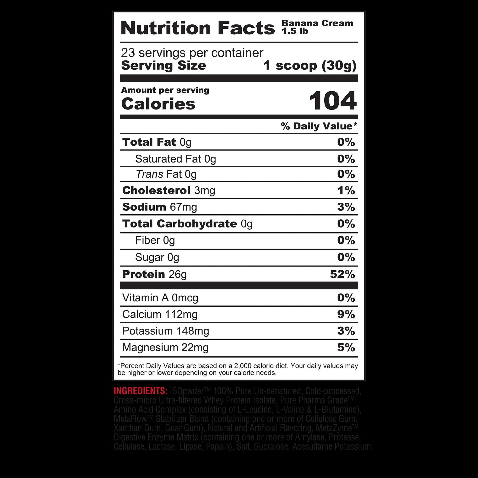 Metabolic Nutrition | Iso PWDR