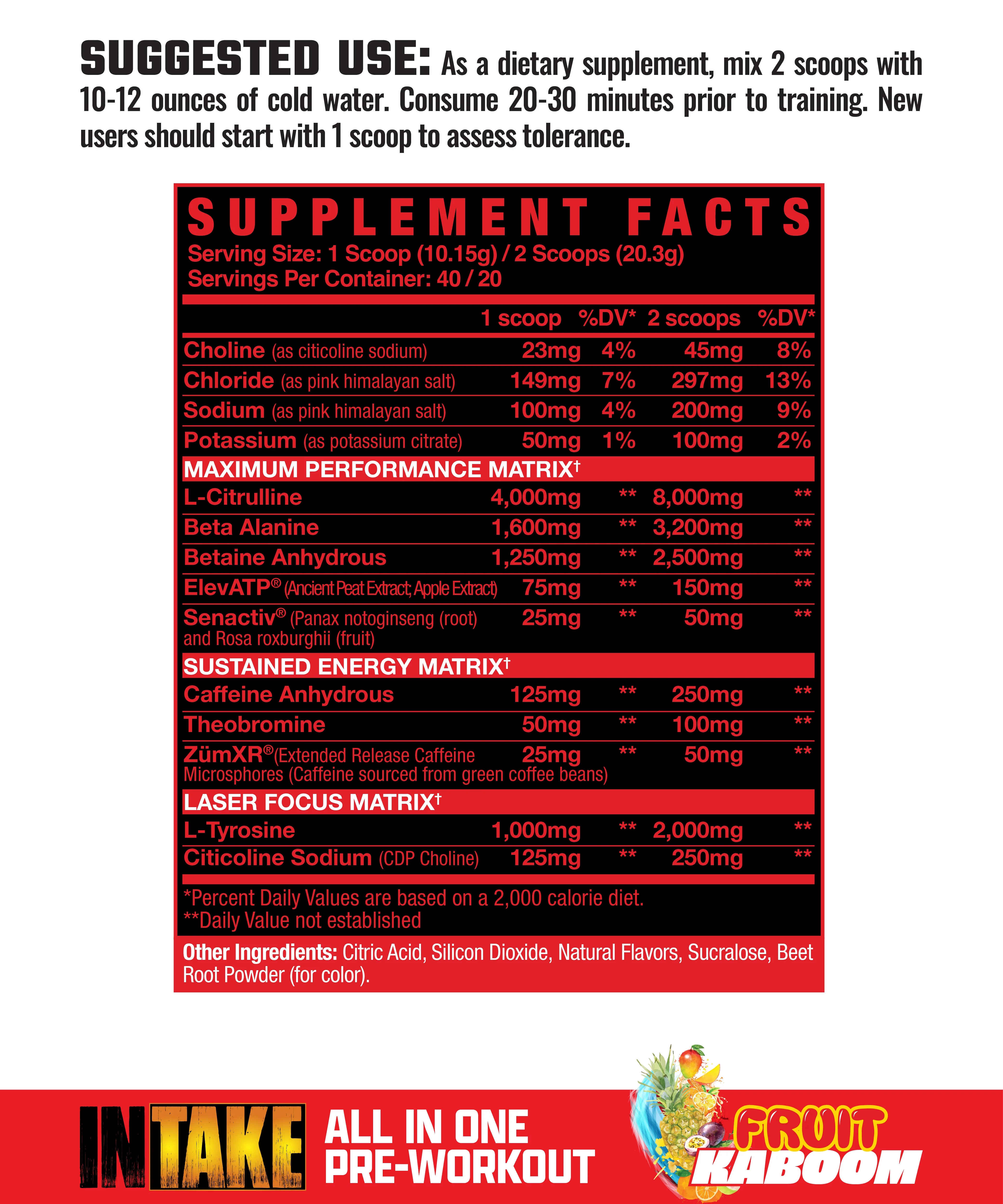 Axe & Sledge | Intake | Pre-Workout