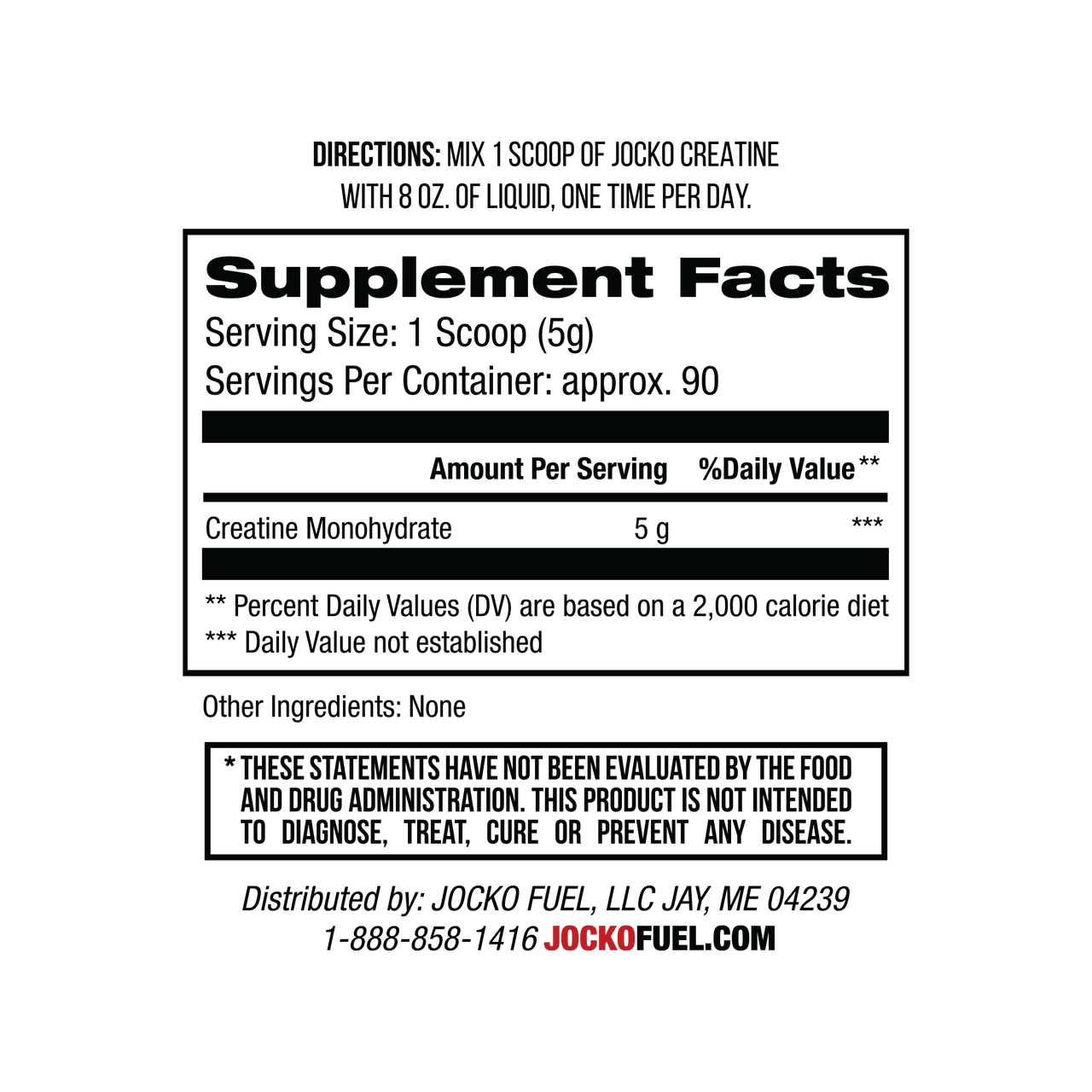 Jocko Fuel | Creatine | 90 Servings