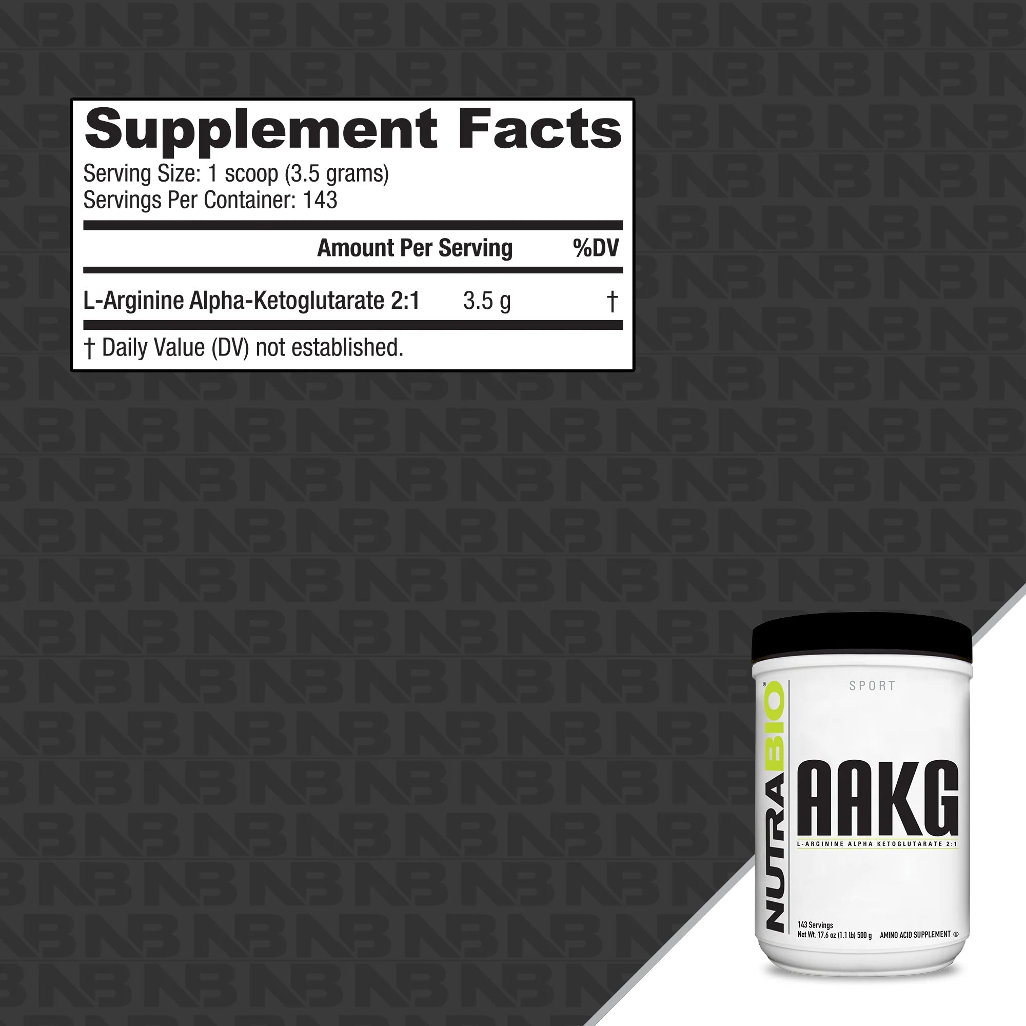 NutraBio | AAKG | Arginine AKG Powder