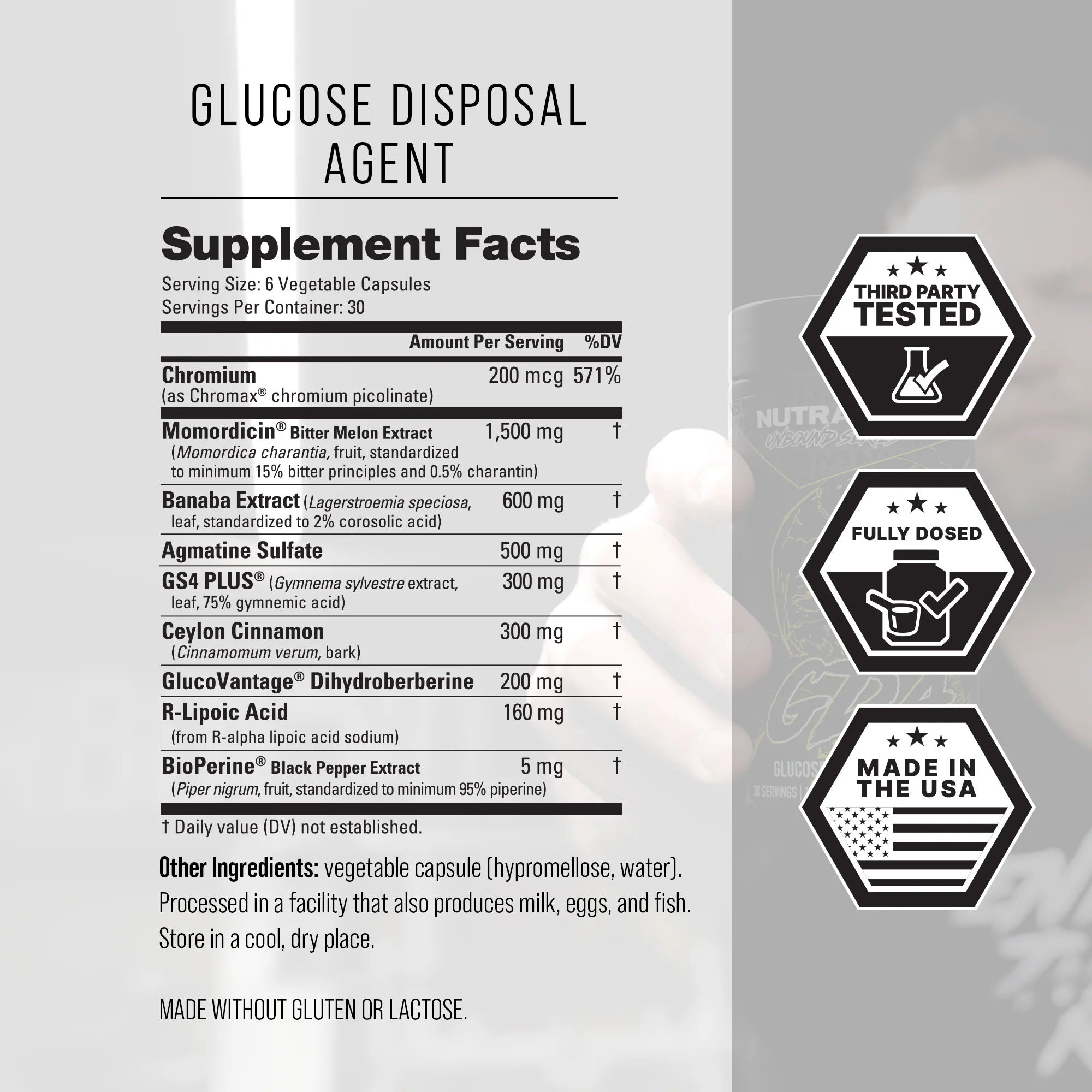 NutraBio | Unbound Series | GDA | 180 Capsules