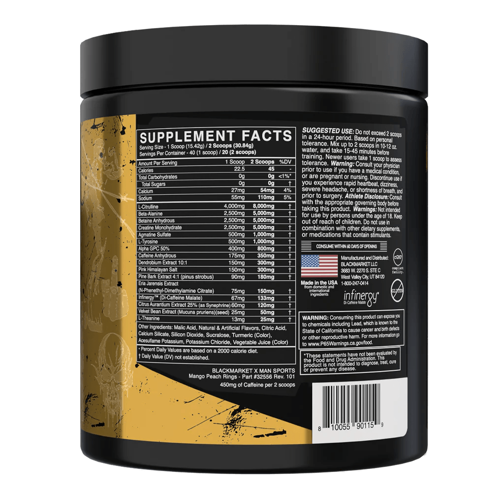 Blackmarket X Man Sports | Loaded Preworkout