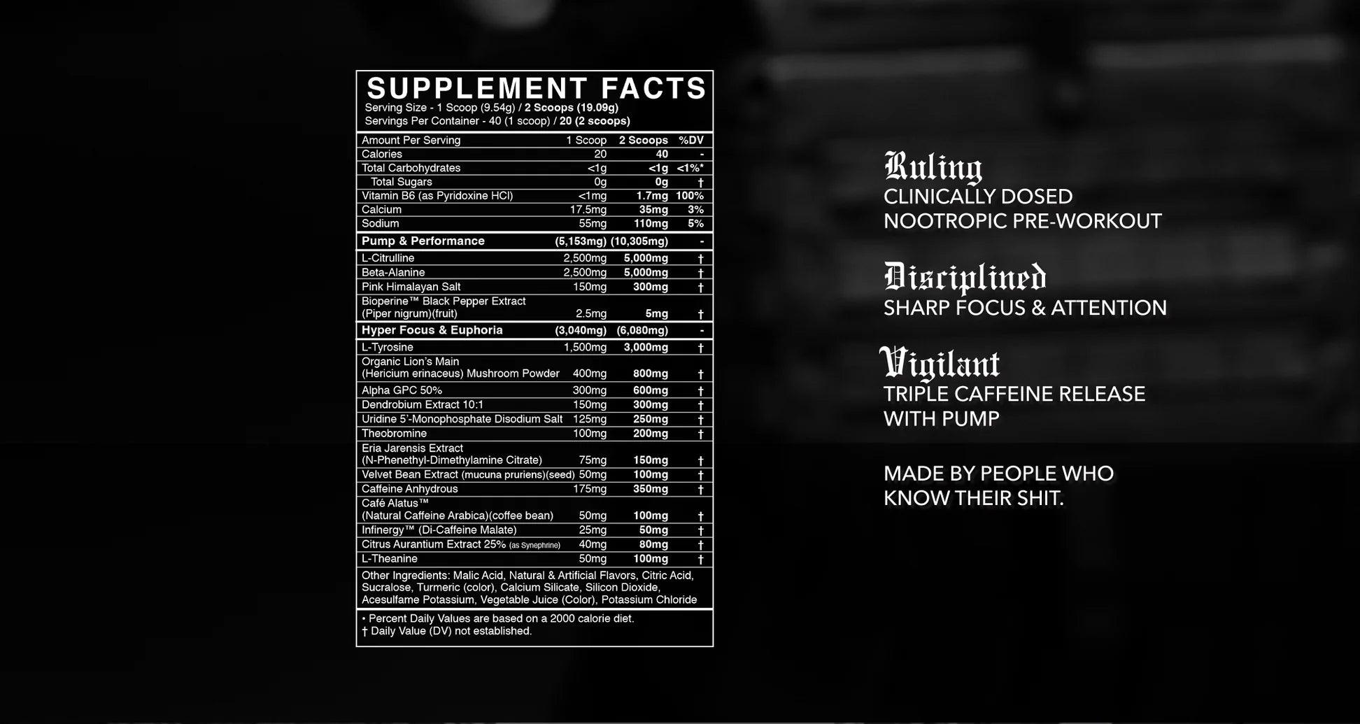 Blackmarket | Rule | Hyper Focus Pre Workout