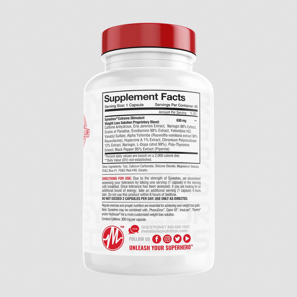 Synedrex Fat Burner - 60 Ct - Metabolic Nutrition