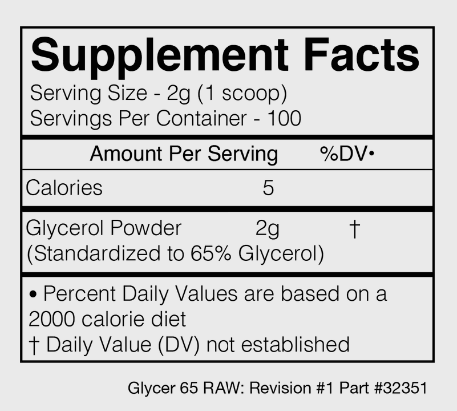 Blackmarket | Glycer 65 | Glycerol Powder